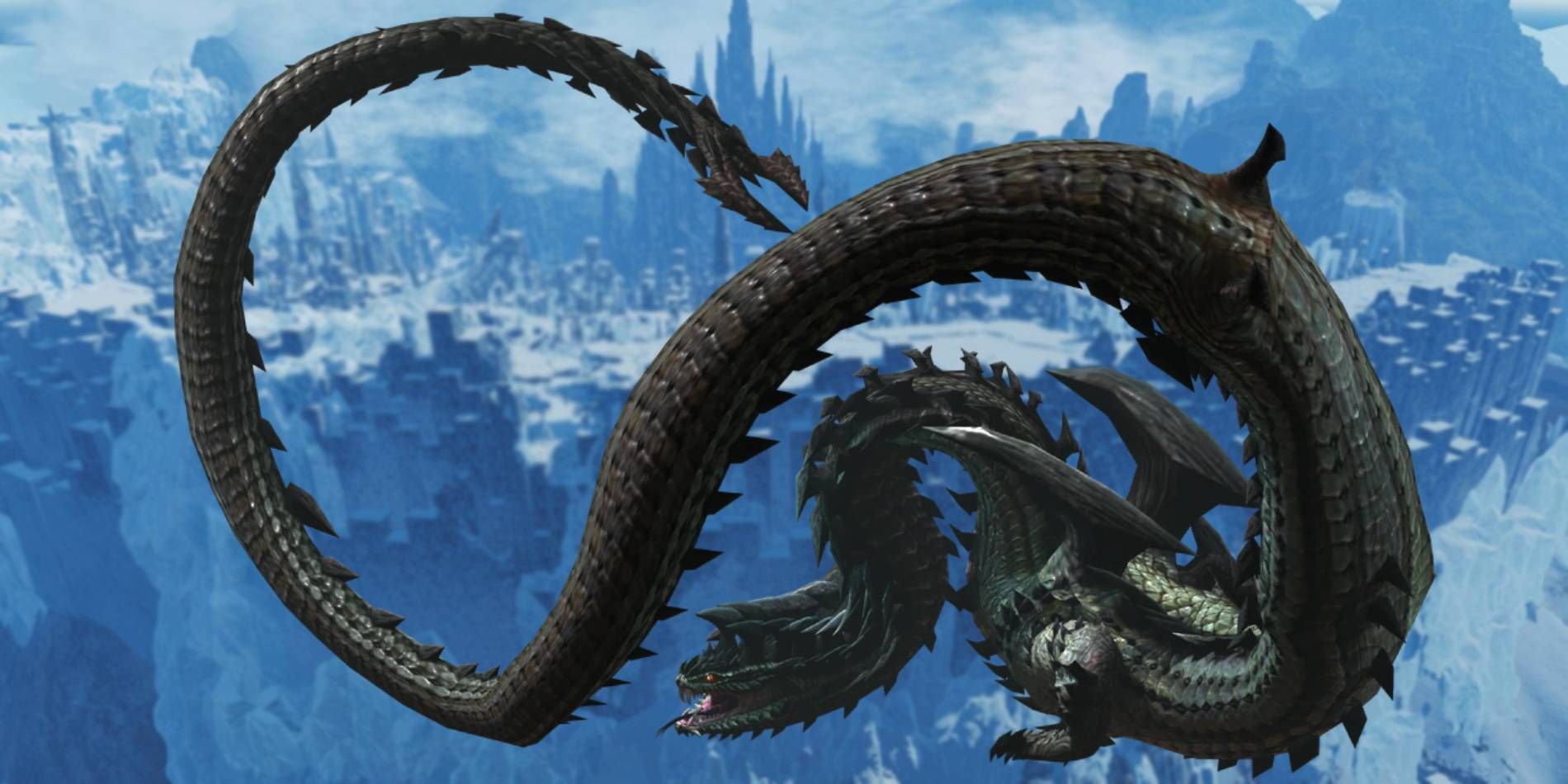Monster Hunter Dalamadur monster in Ruins of Wyveria Wilds region