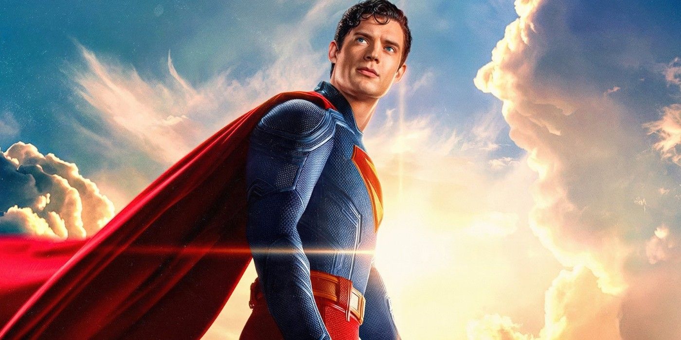 David Corenswet in the air as Superman