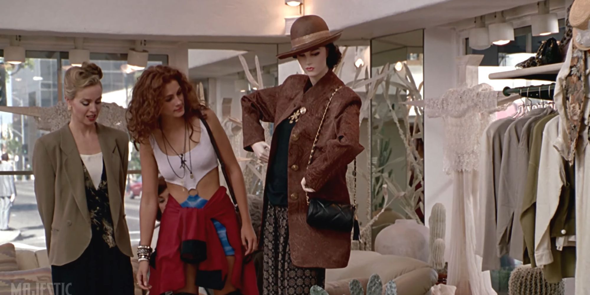 Julia Roberts as Vivian shopping in Pretty Woman