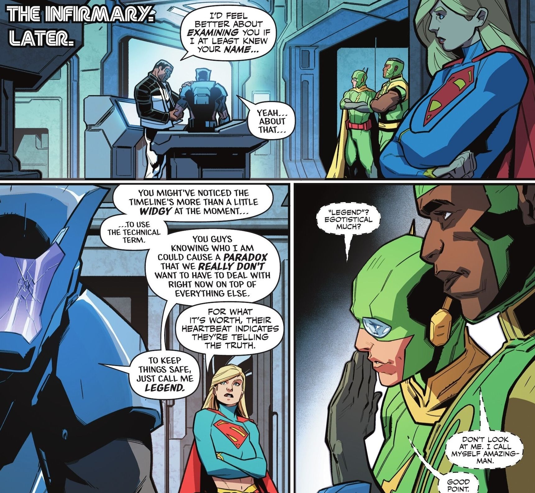 Justice League Meets Secret Legend of Tomorrow Hiding Name