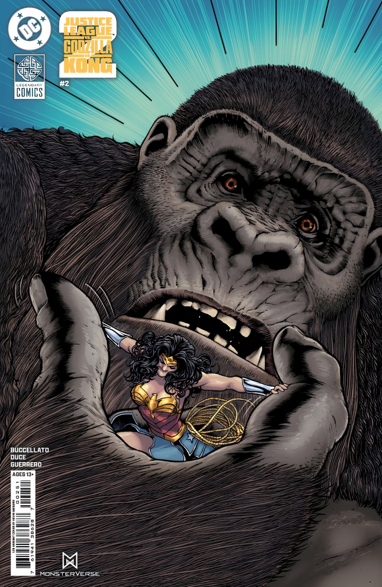 Liga da Justiça vs Godzilla vs Kong 2 #2 Capa variante Mulher Maravilha