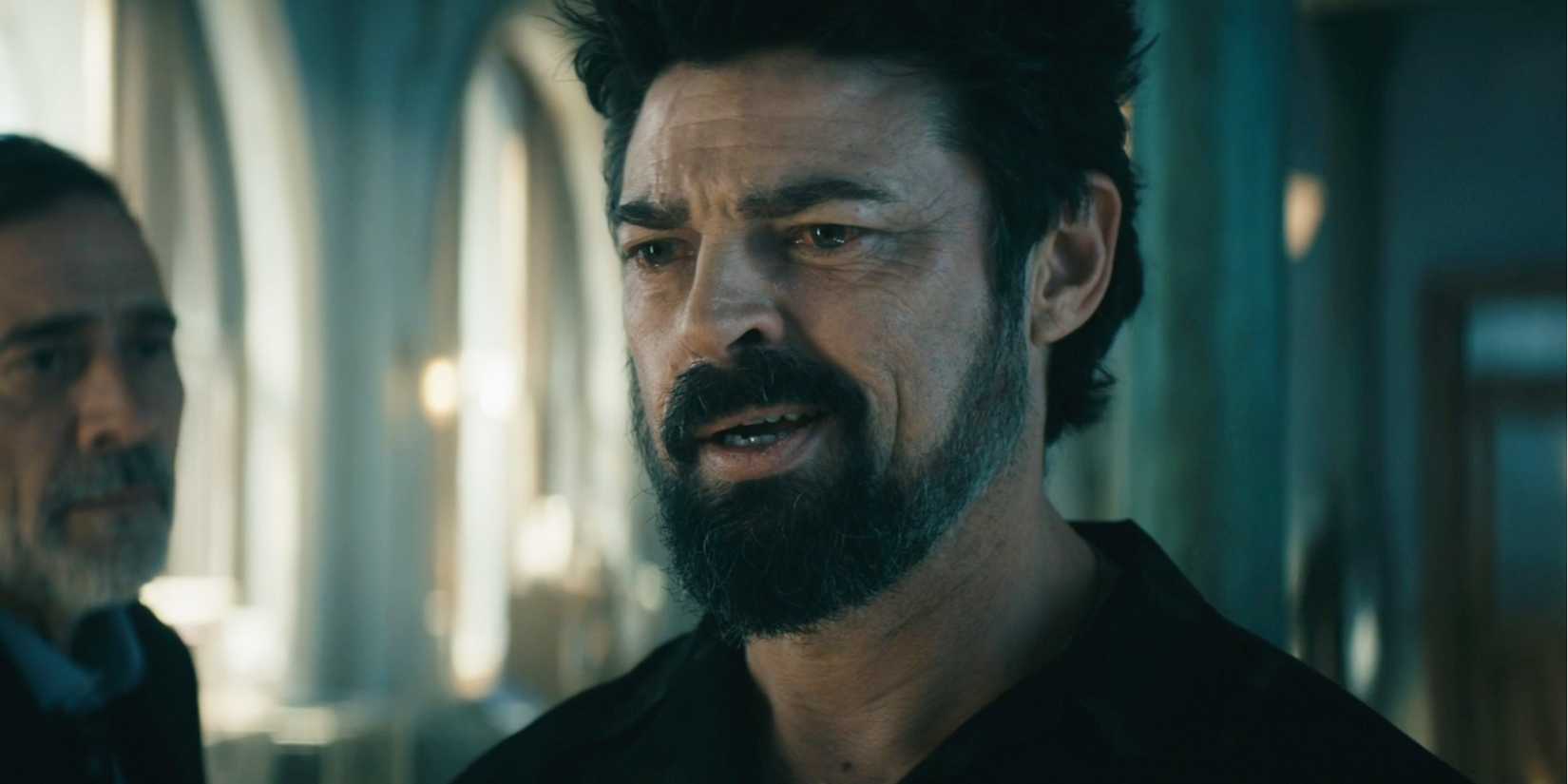 Karl Urban as Billy Butcher in The Boys looking smug