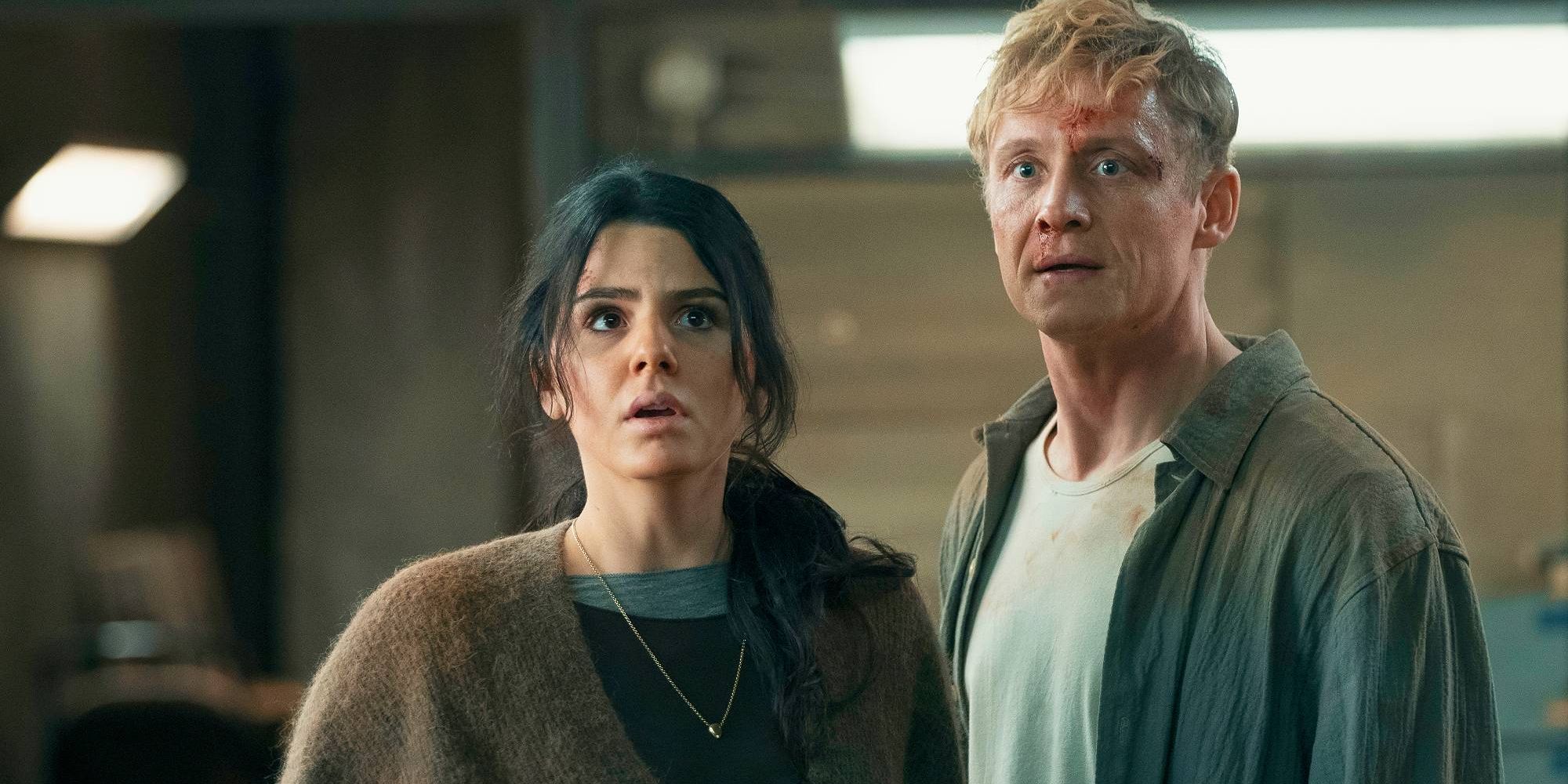 Liv and Tim looking distressed in Brick 2025