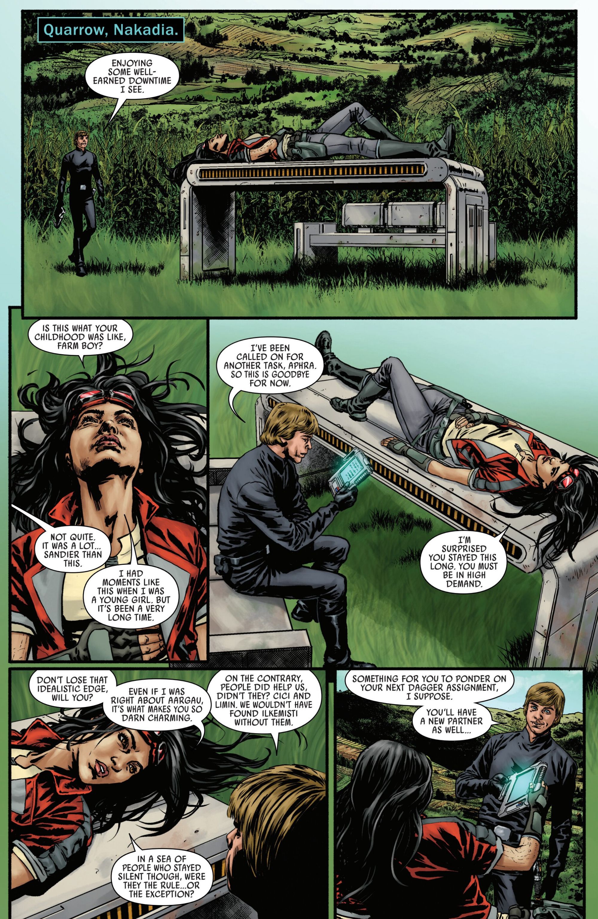 Luke Skywalker and Aphra Flirting In Chaos Agent #2