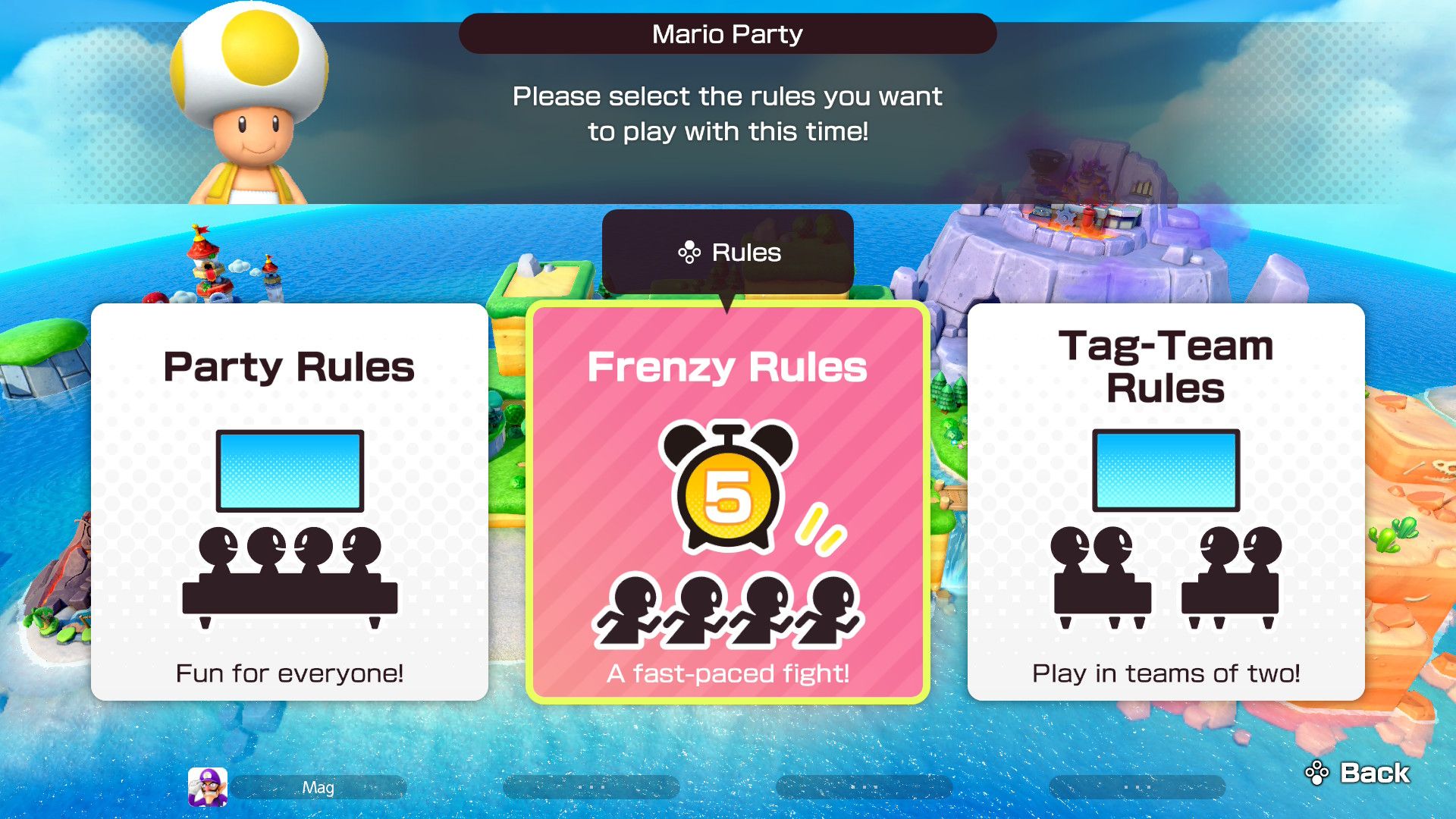 Aturan minigame Partai Mario