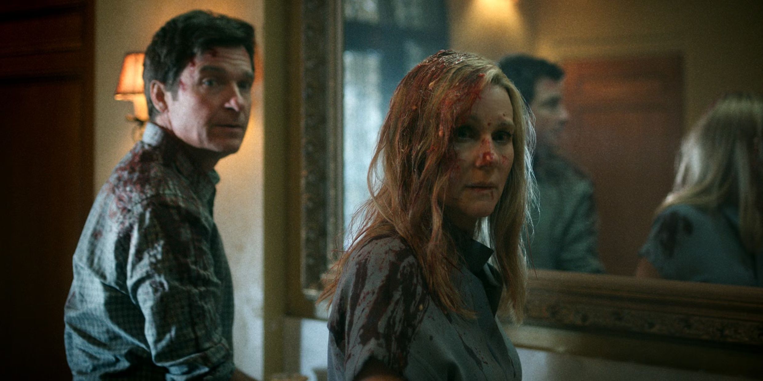 Marty and Wendy covered in blood in Ozark