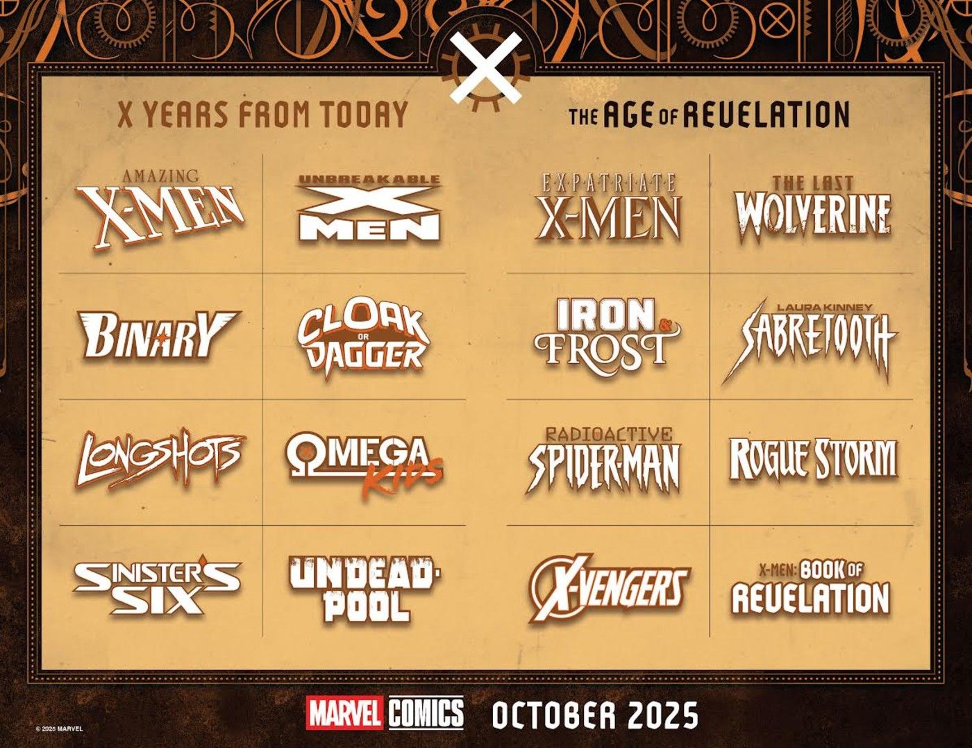 MARVEL LISTS AGE OF REVELATION NEW SERIES