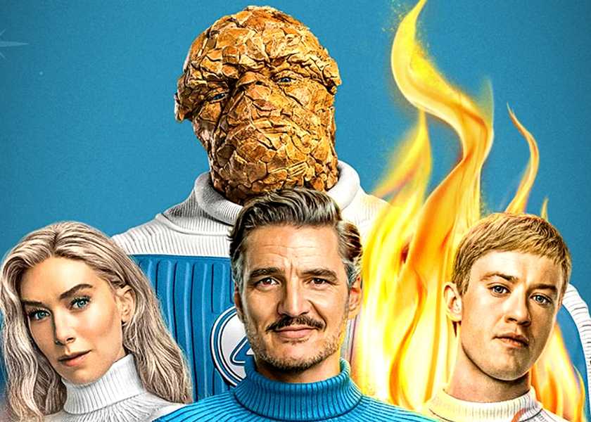 Marvel's First Family poses together for The Fantastic Four First Steps promotional poster