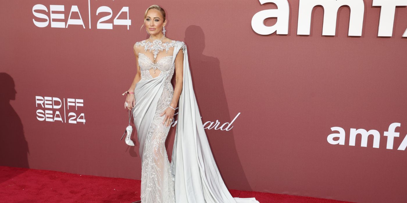Selling Sunset's Mary Fitzgerald on a red carpet