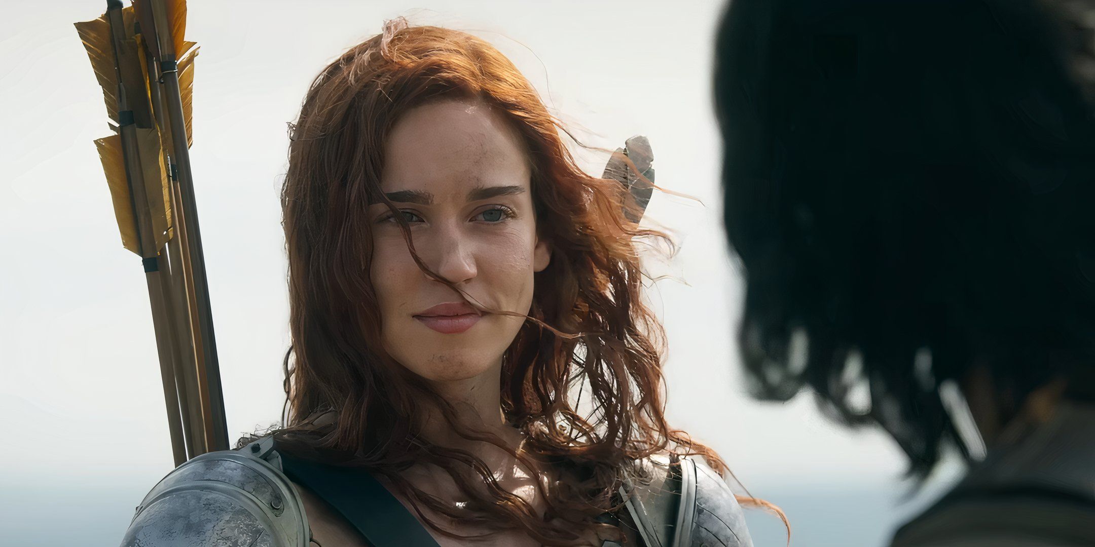 Matilda Lutz in Red Sonja with armor