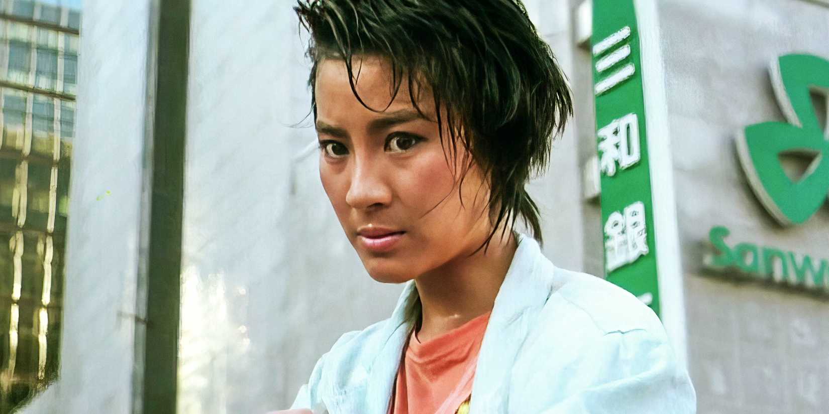 Michelle Yeoh looking serious in Yes Madam