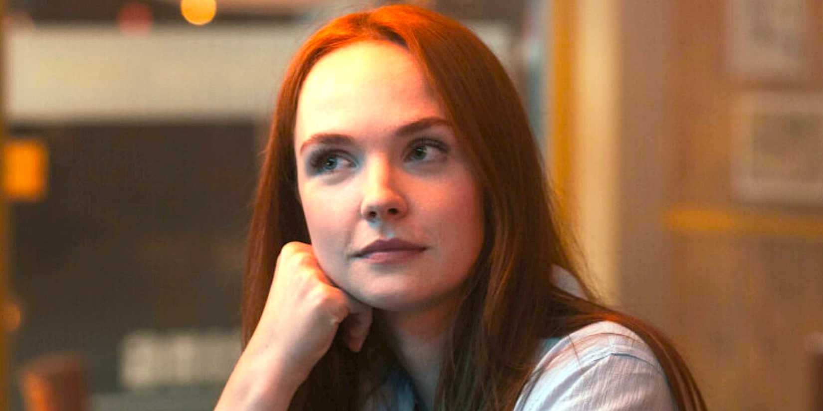 Morgan Kohan's Maggie Kohan sits looking thoughtful in Sullivan's Crossing