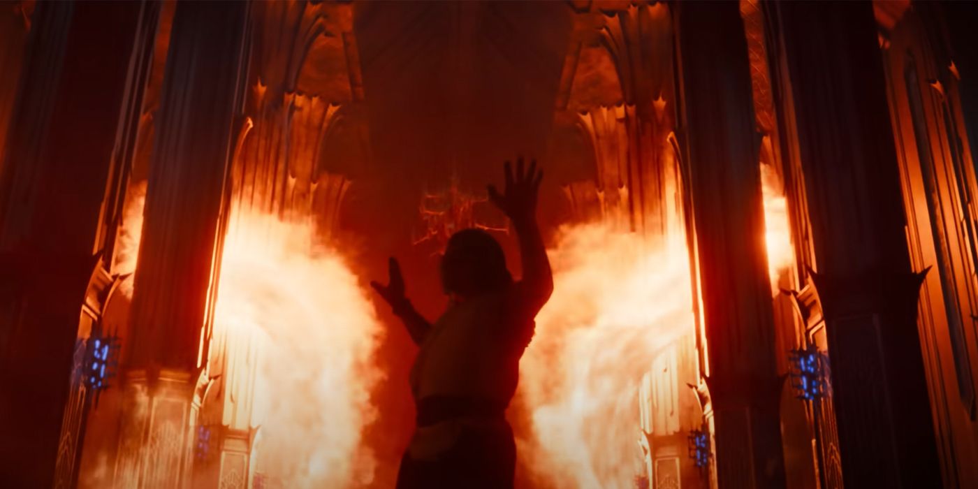 Liu Kang summoning fire in Mortal Kombat 2.