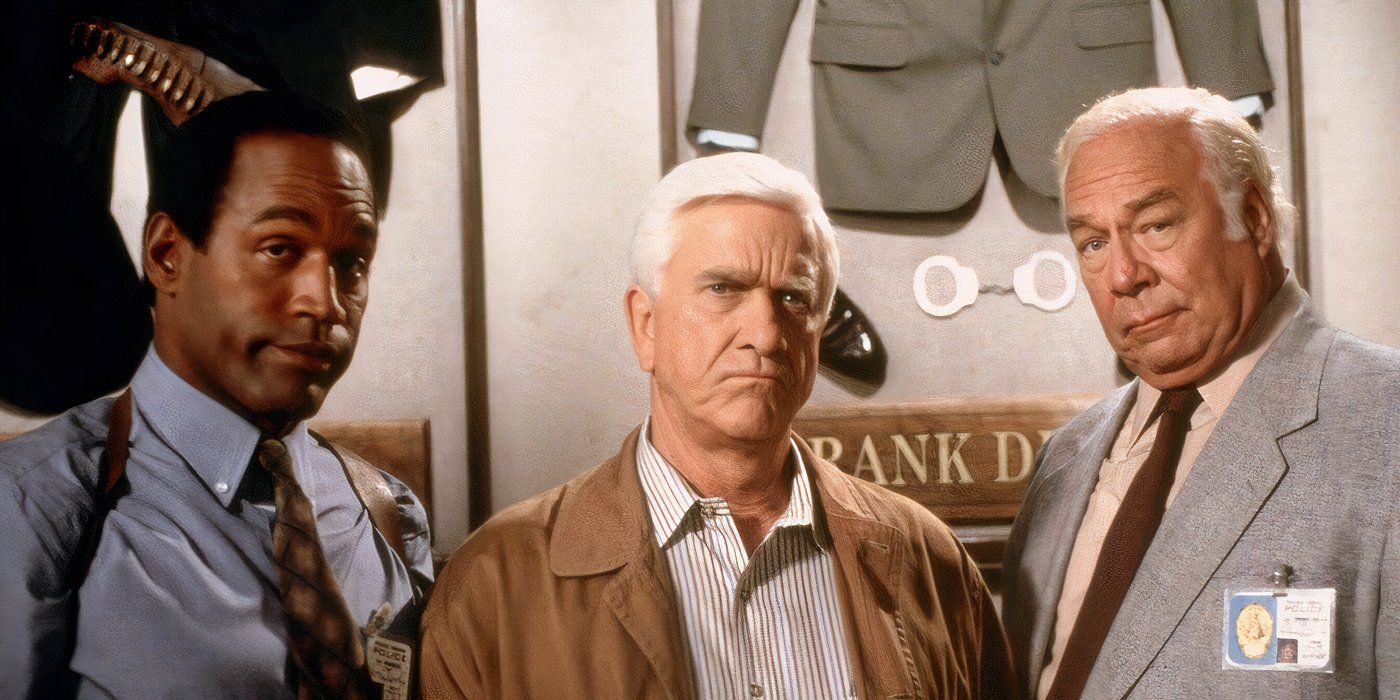 OJ Simpson with Leslie Nielsen in Naked Gun