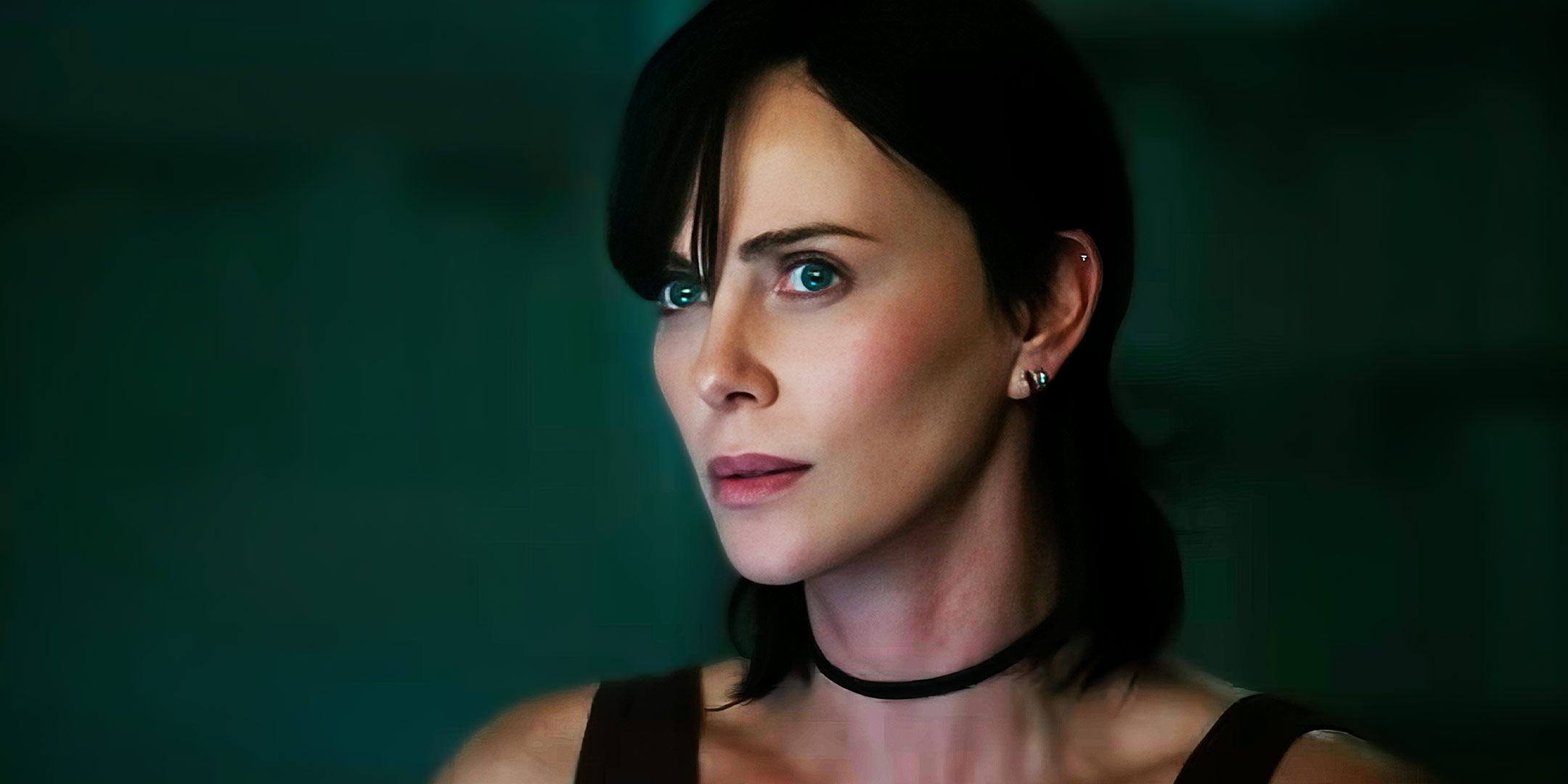 Charlize Theron looking serious in The Old Guard 2