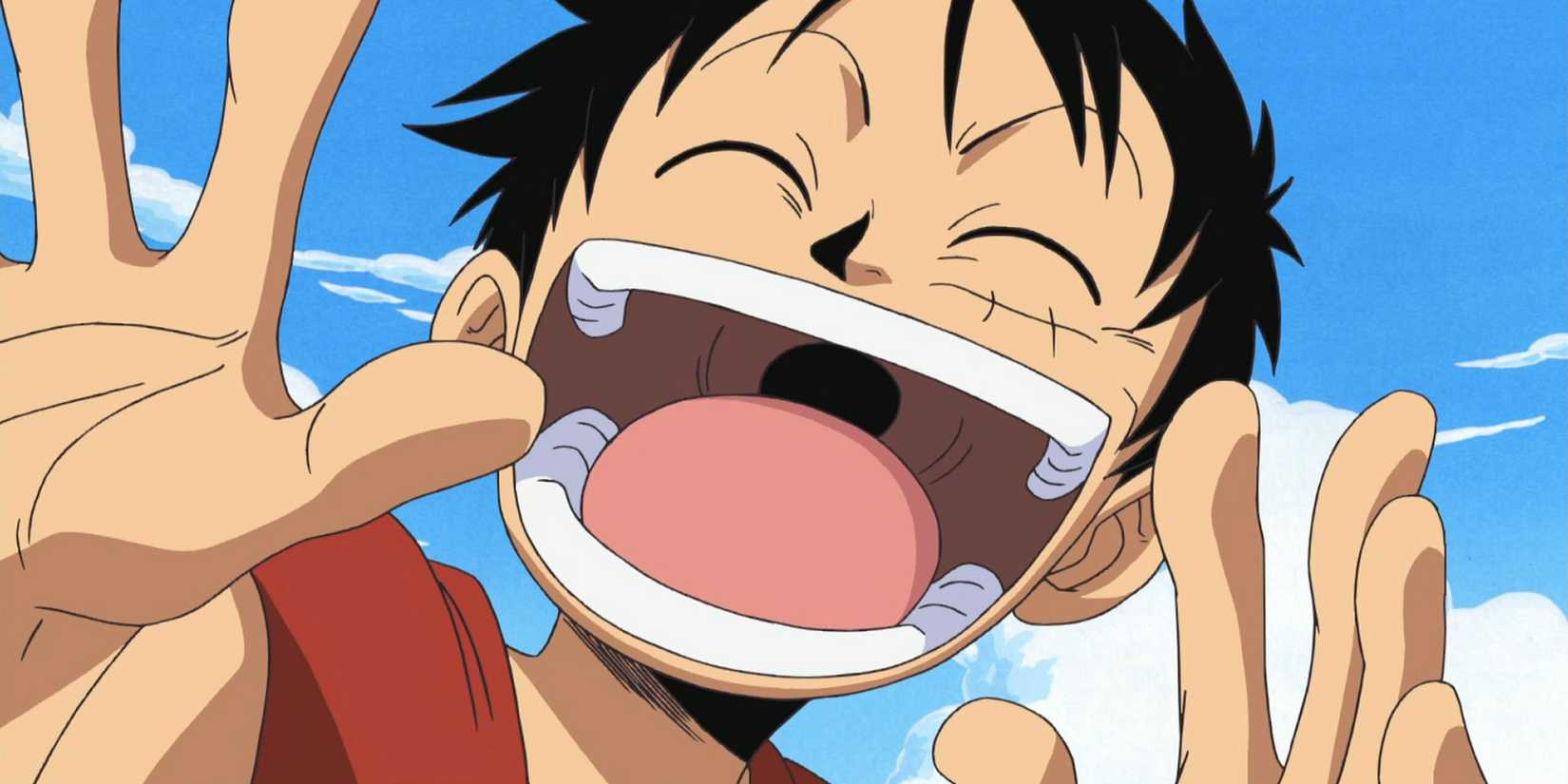 A smiling Luffy