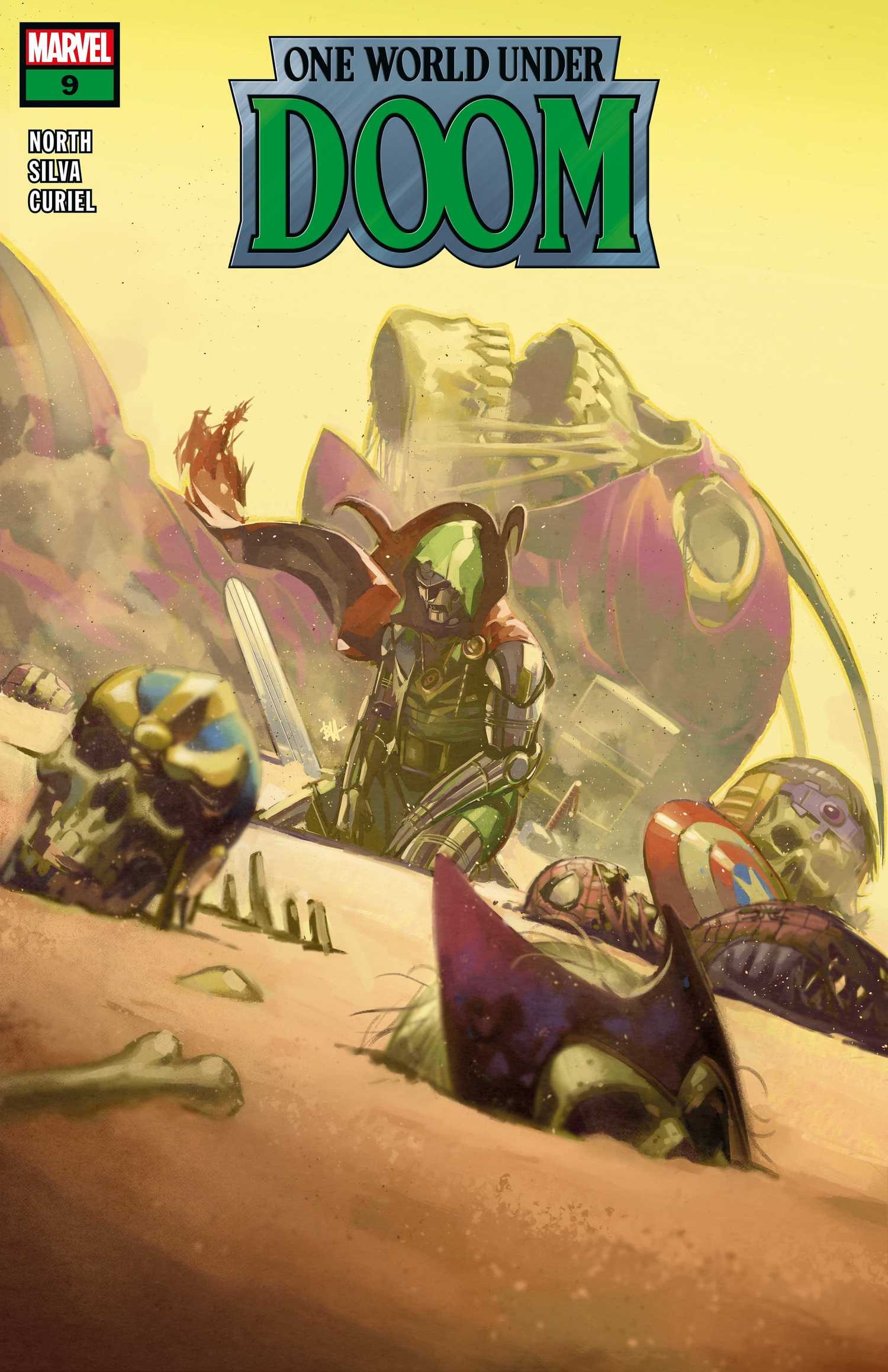 one world under doom 9 cover showing doom on his knees