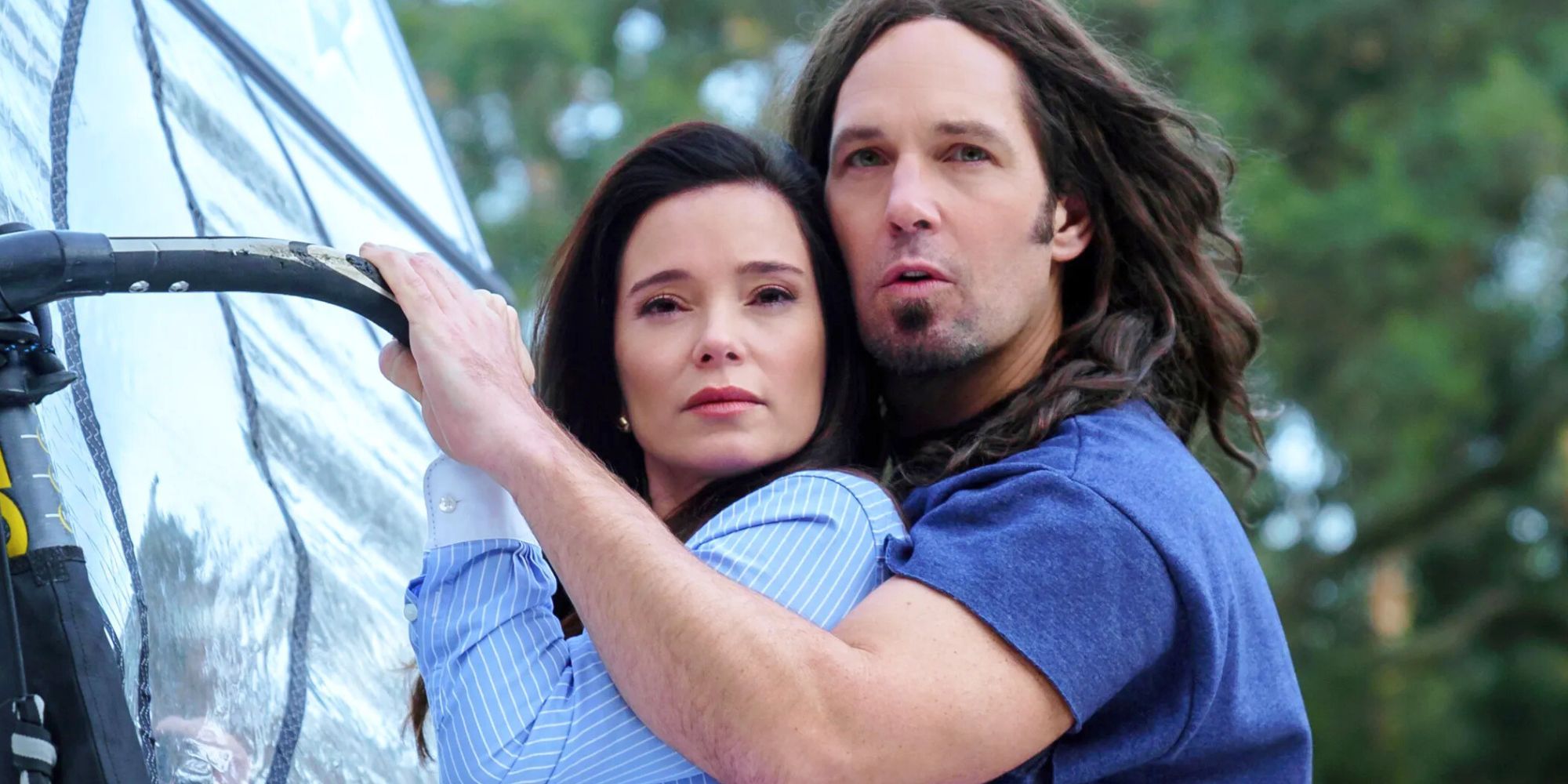 Paul Rudd and Margeurite Moreau as Andy and Katie in Wet Hot American Summer 10 Years Later