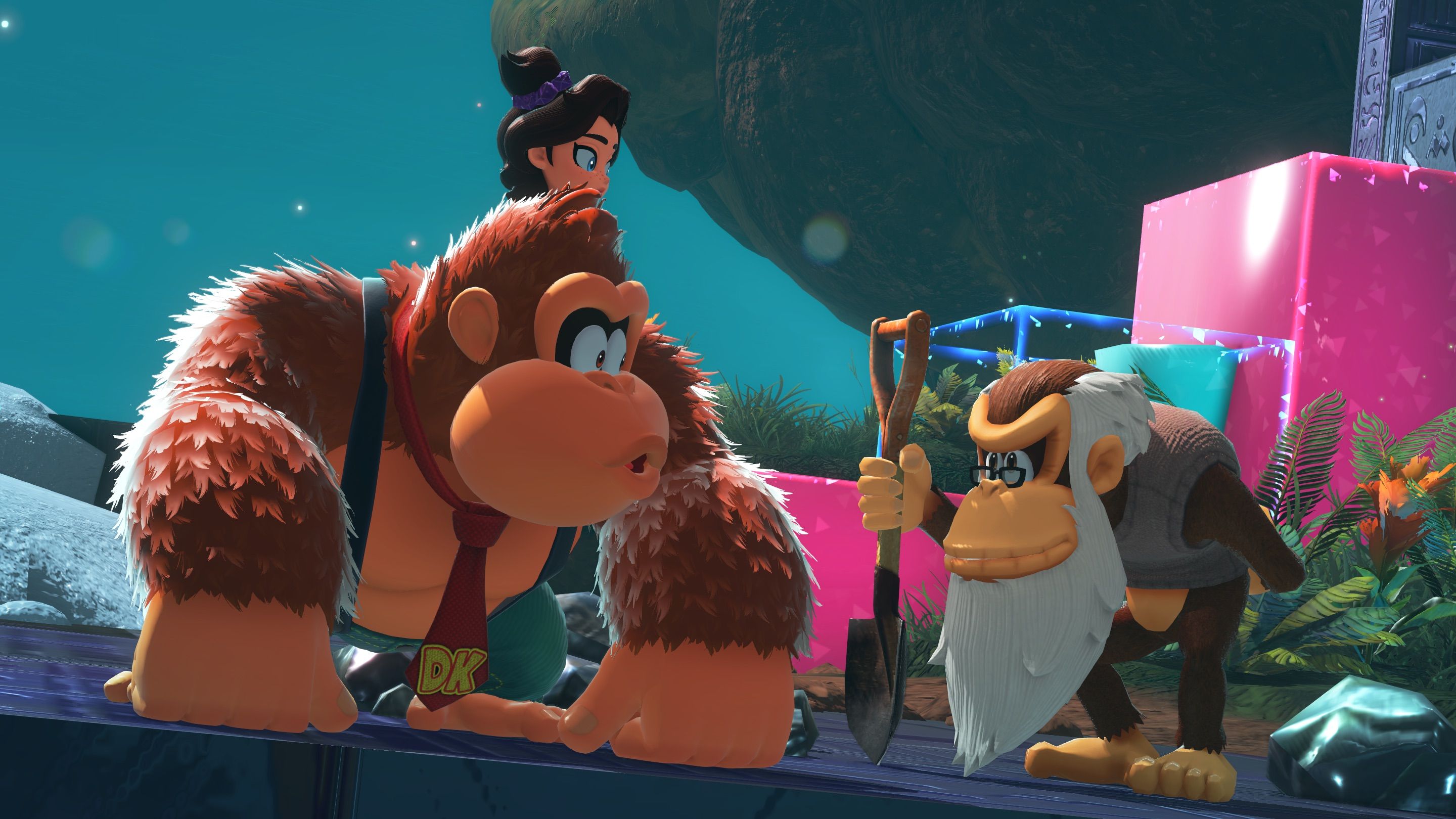 Pauline DK and Cranky Kong in Donkey Kong Bananza