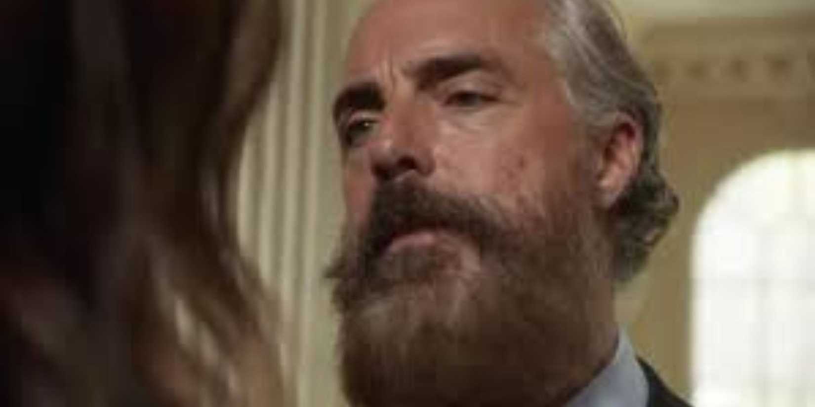 Law & Order: SVU Rob Miller staring at Benson who we see from the back