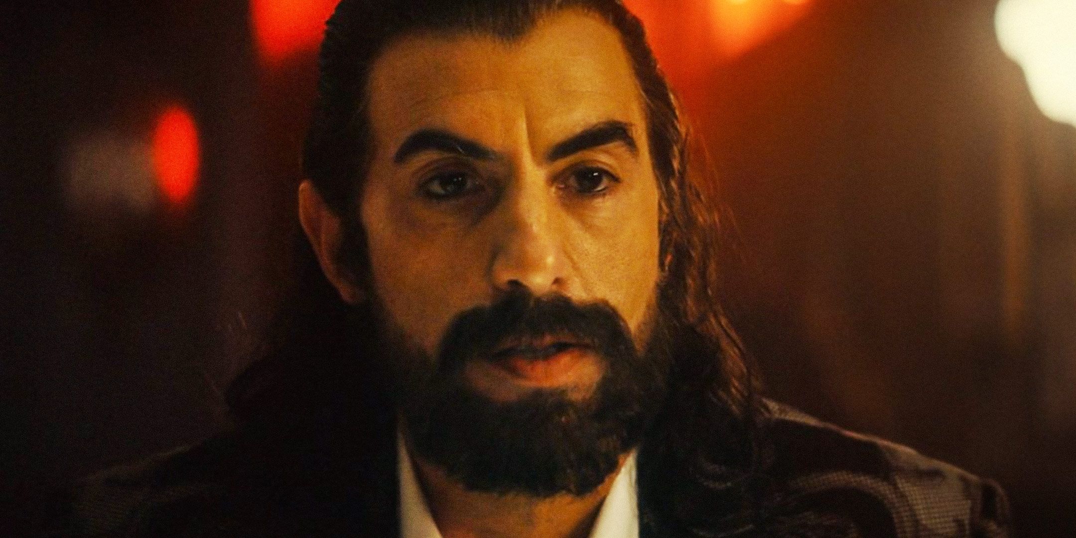 Sacha Baron Cohen As Mephisto In A Restaurant In Ironheart