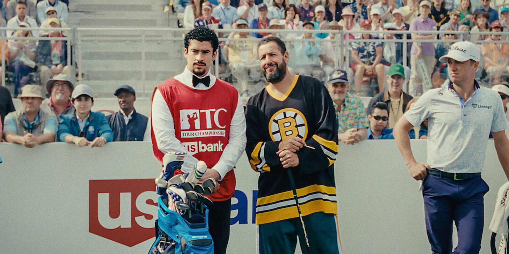 Adam Sandler and Bad Bunny in Happy Gilmore 2