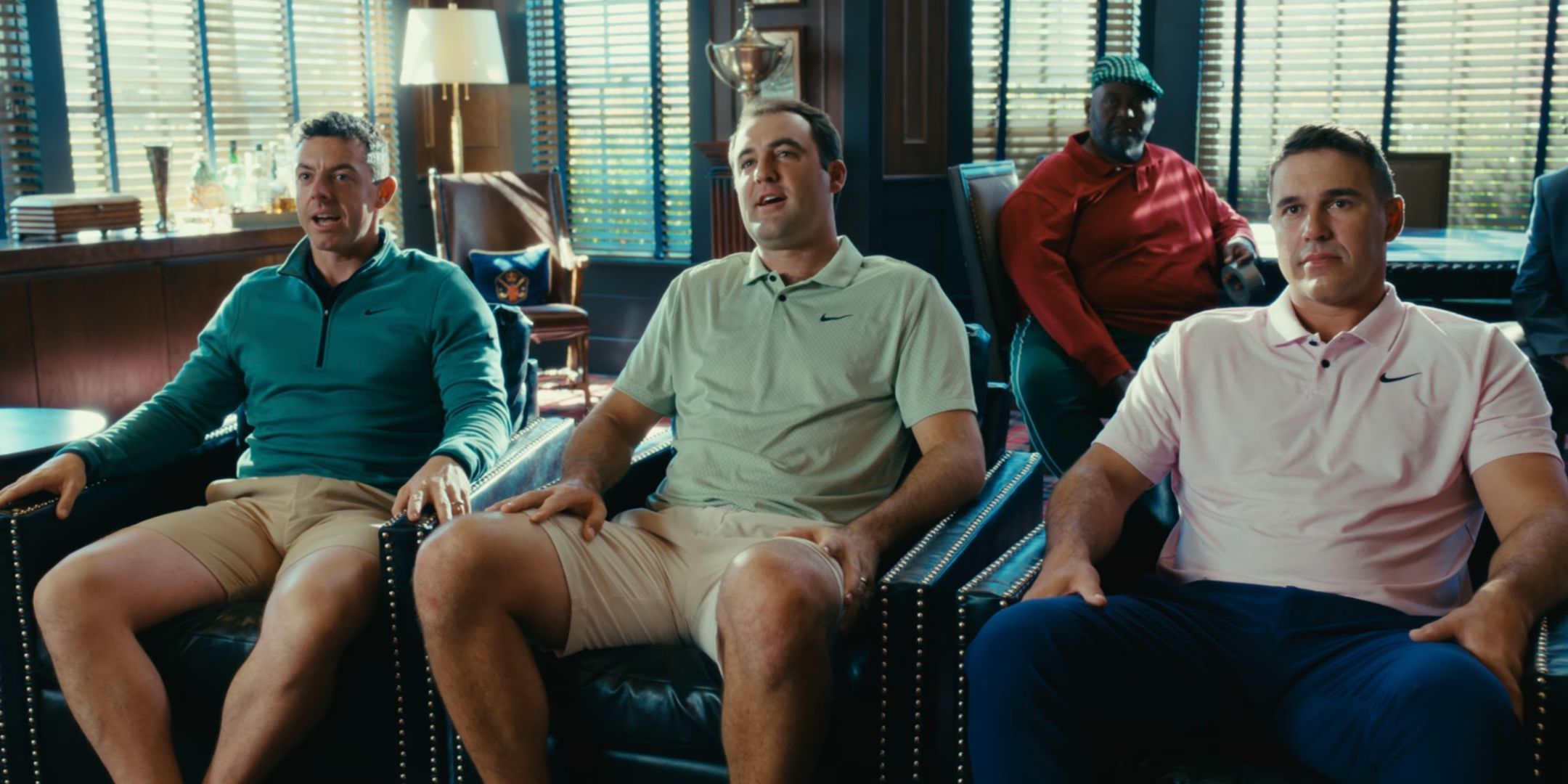 Rory McIroy, Scottie Scheffler, and Brooks Koepka in Happy Gilmore 2