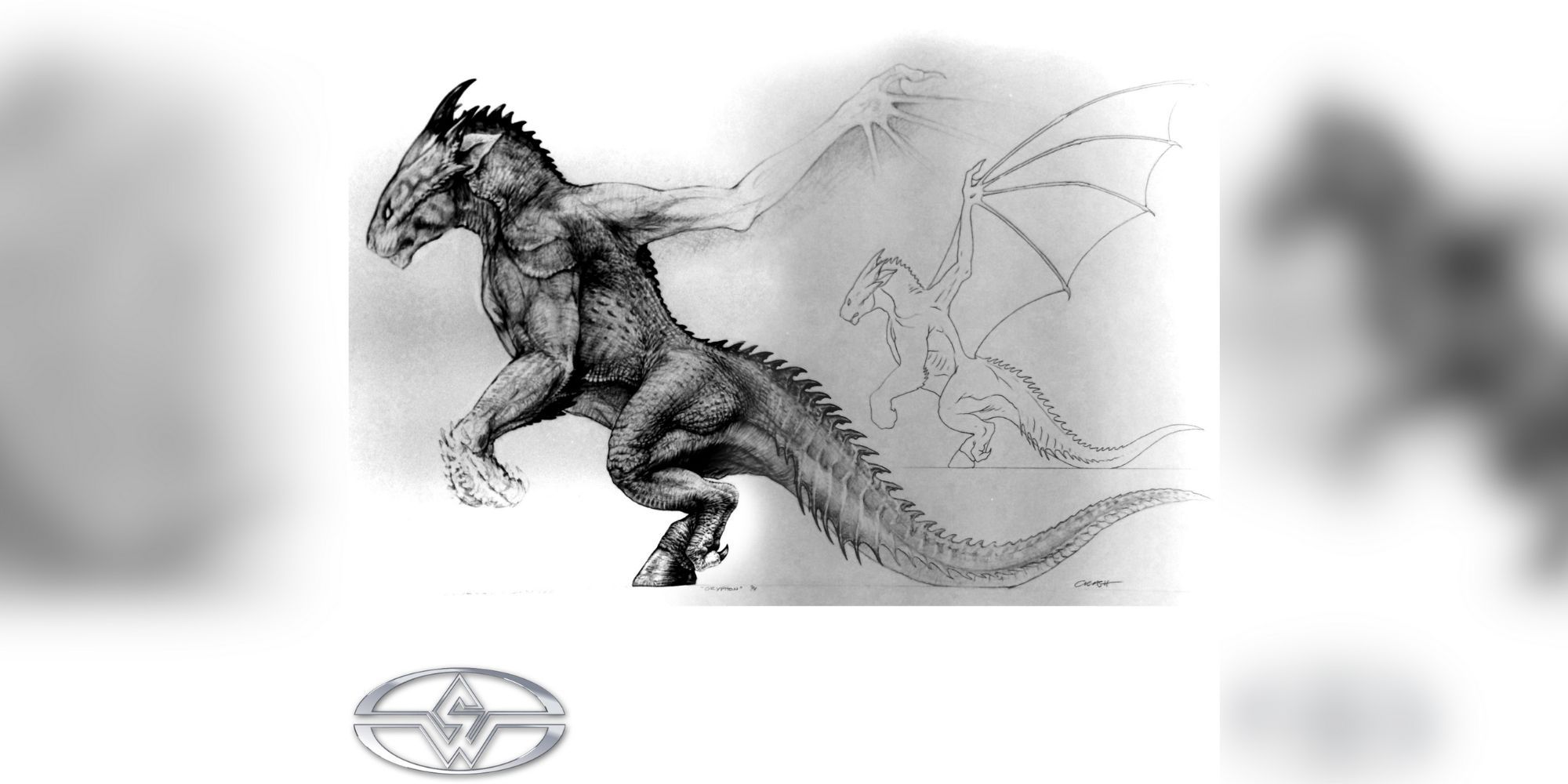 Stan Winston's unused 1996 monster Gryphon concept art