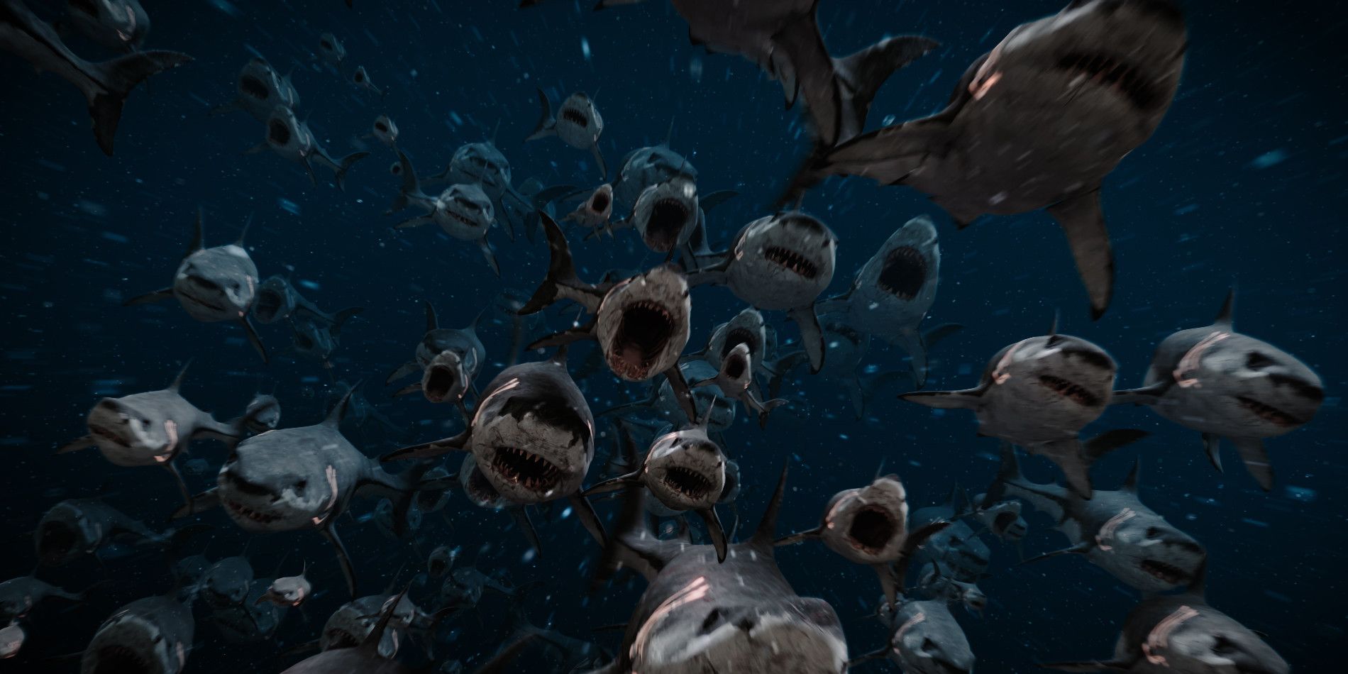 Sharks underwater in Hot Spring Shark Attack 