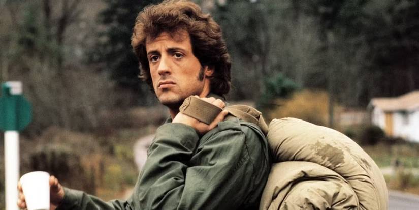 Sylvester Stallone looking ahead in First Blood