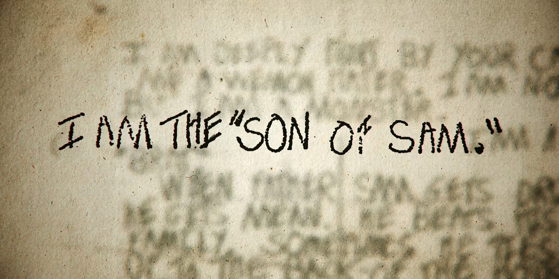 An excerpt of David Berkowitz's letter identifying himself as the Son of Sam via Conversations with a Killer: The Son of Sam Tapes