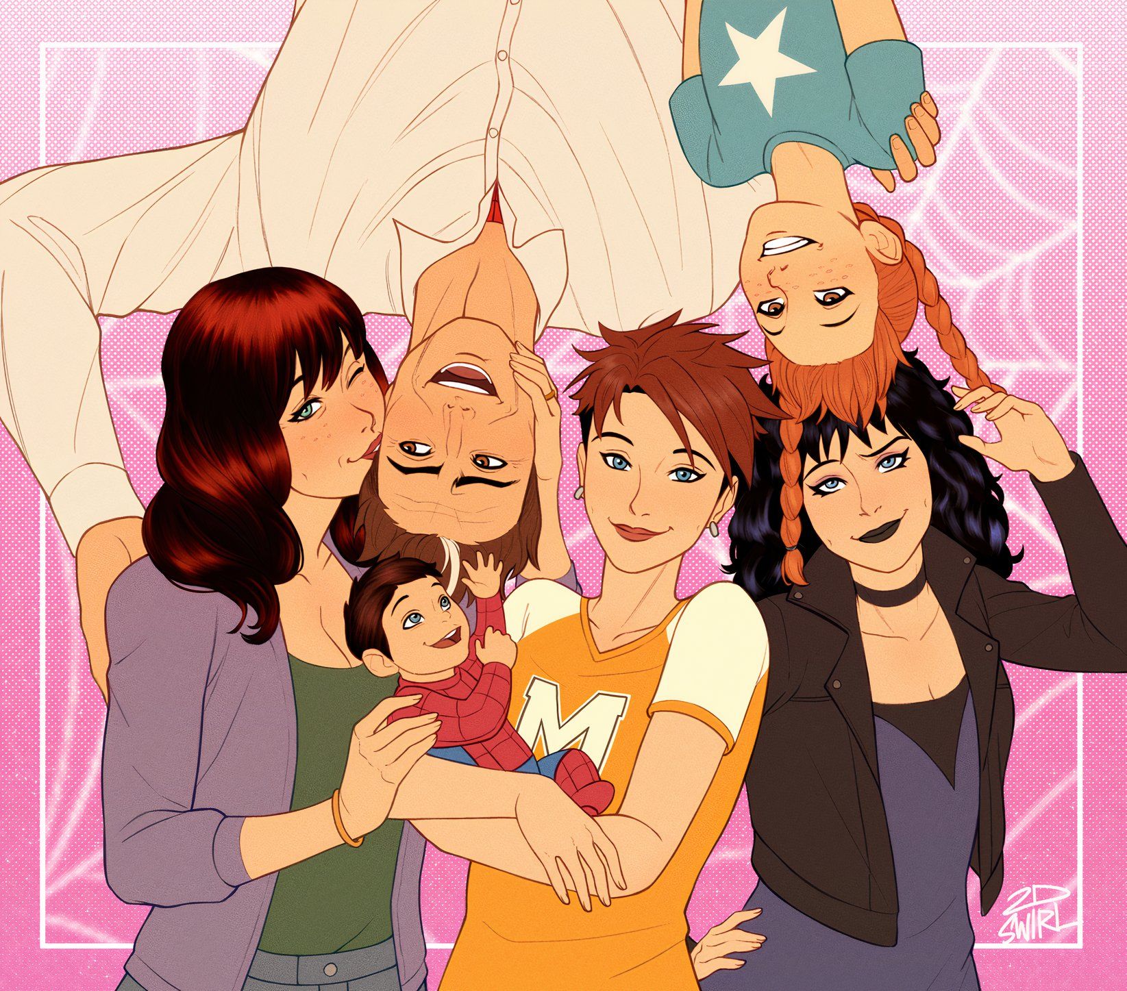 Spider-Man and Family by 2DSwirl