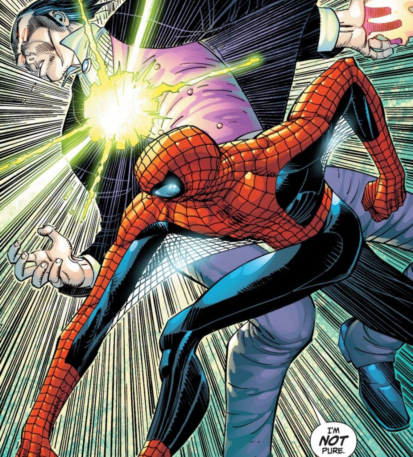 spider-man punches morlun