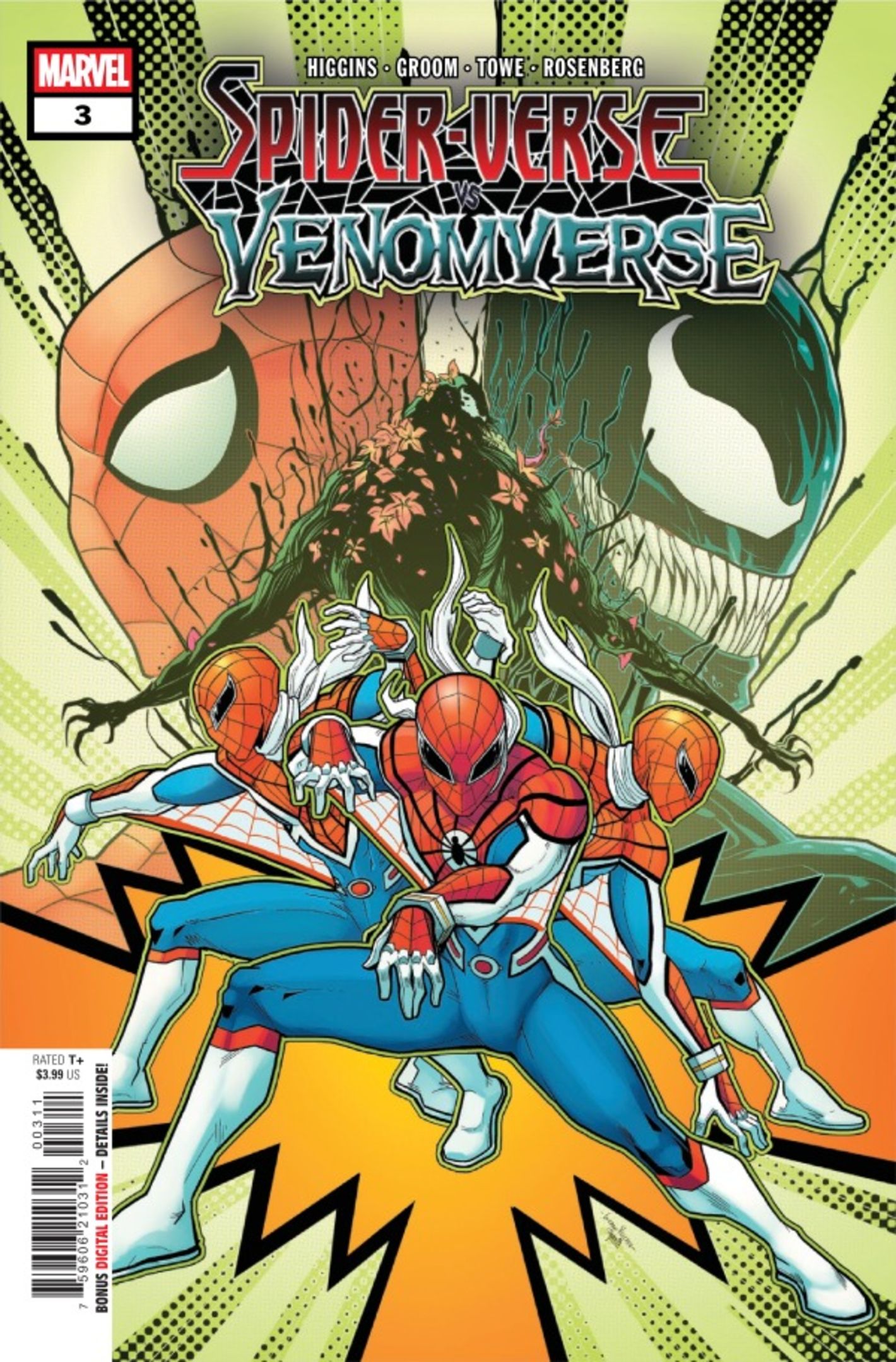 Spider-Verse vs. Venomverse #3 cover, featuring the new version of Takuya Yamashiro