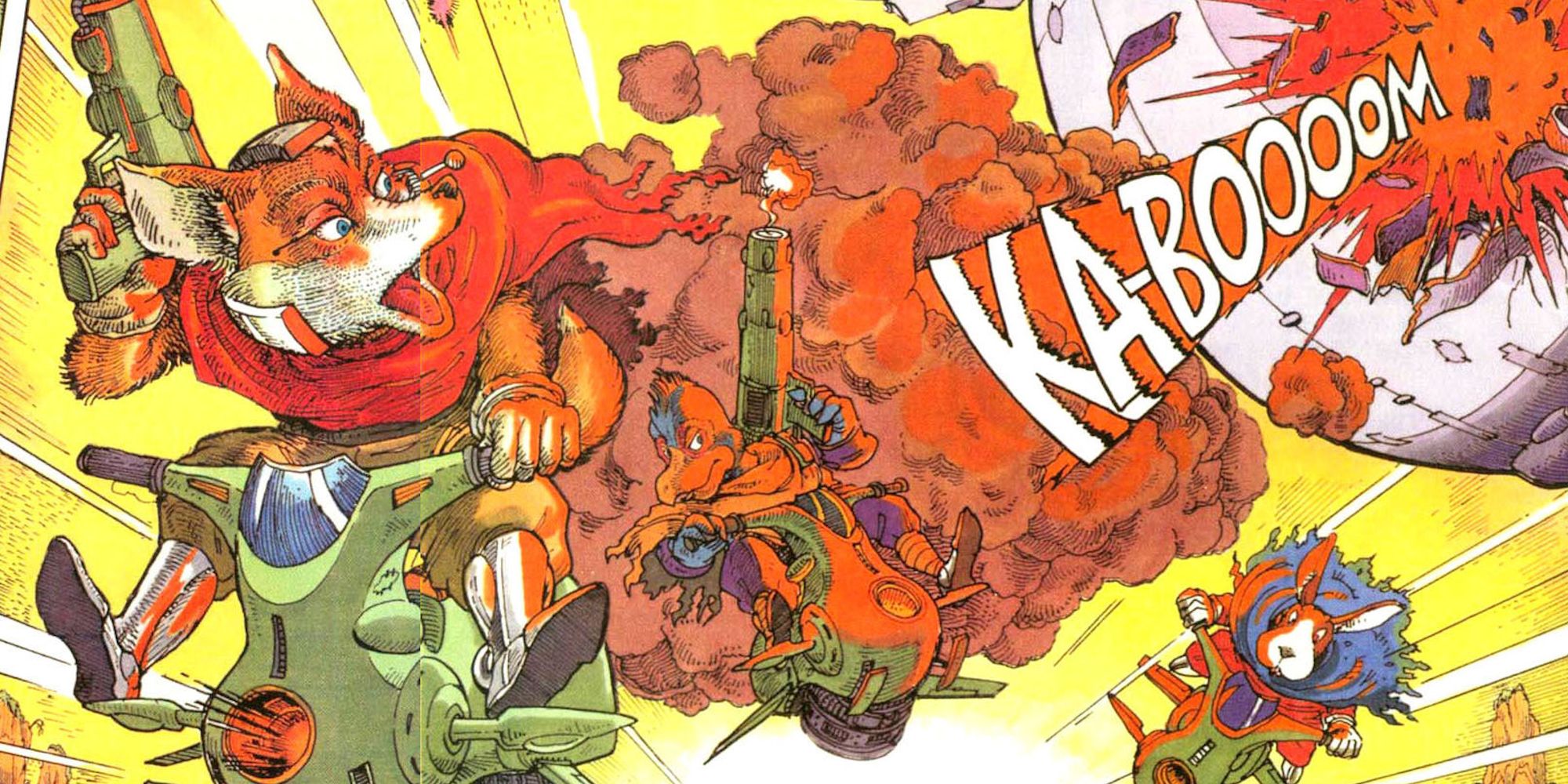 Starfox Comic Art from Nintendo Power Magazine