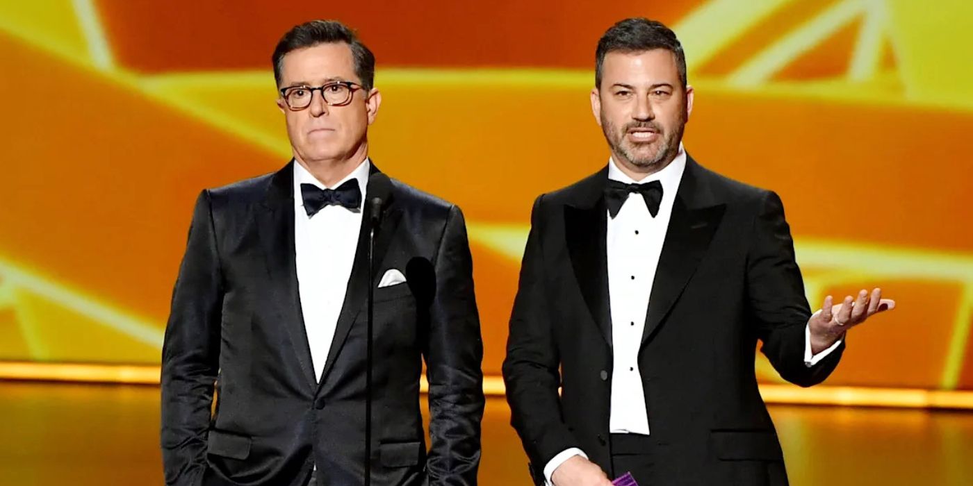 Stephen Colbert and Jimmy Kimmel