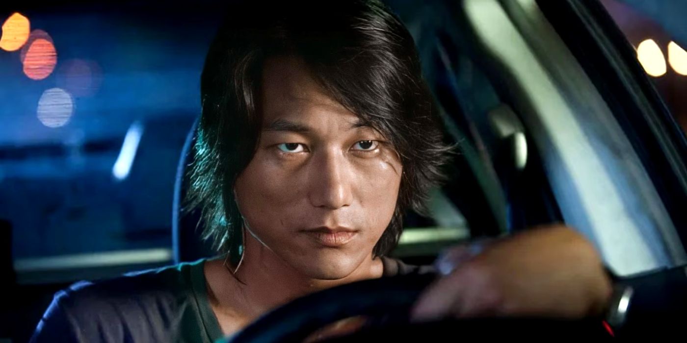 Sung Kang's Han Lue drives a car in The Fast and the Furious Tokyo Drift