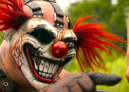 Sweet Tooth pointing in Twisted Metal season 2 episode 1