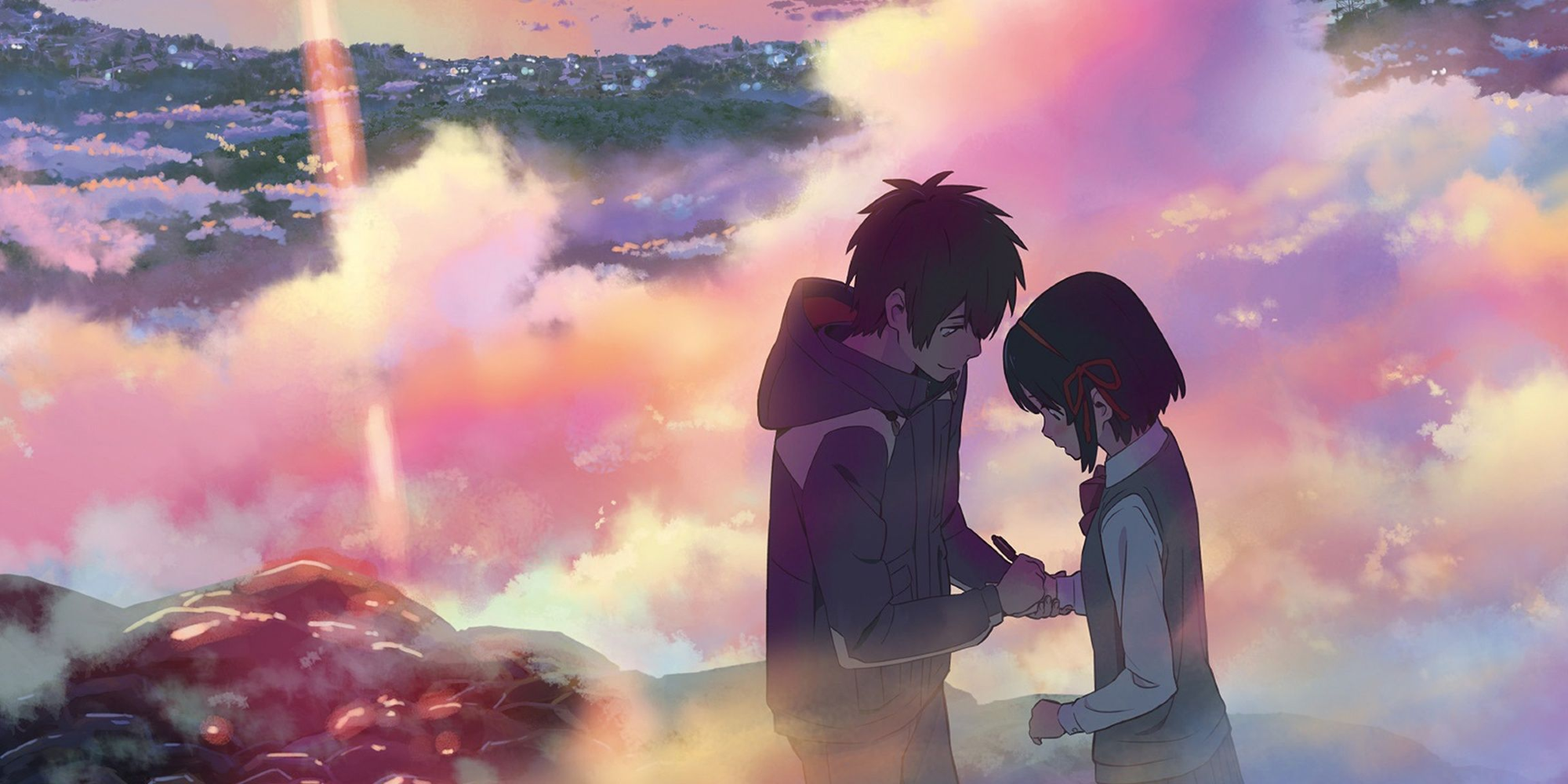 Taki and Mitsuha in Your Name's ending