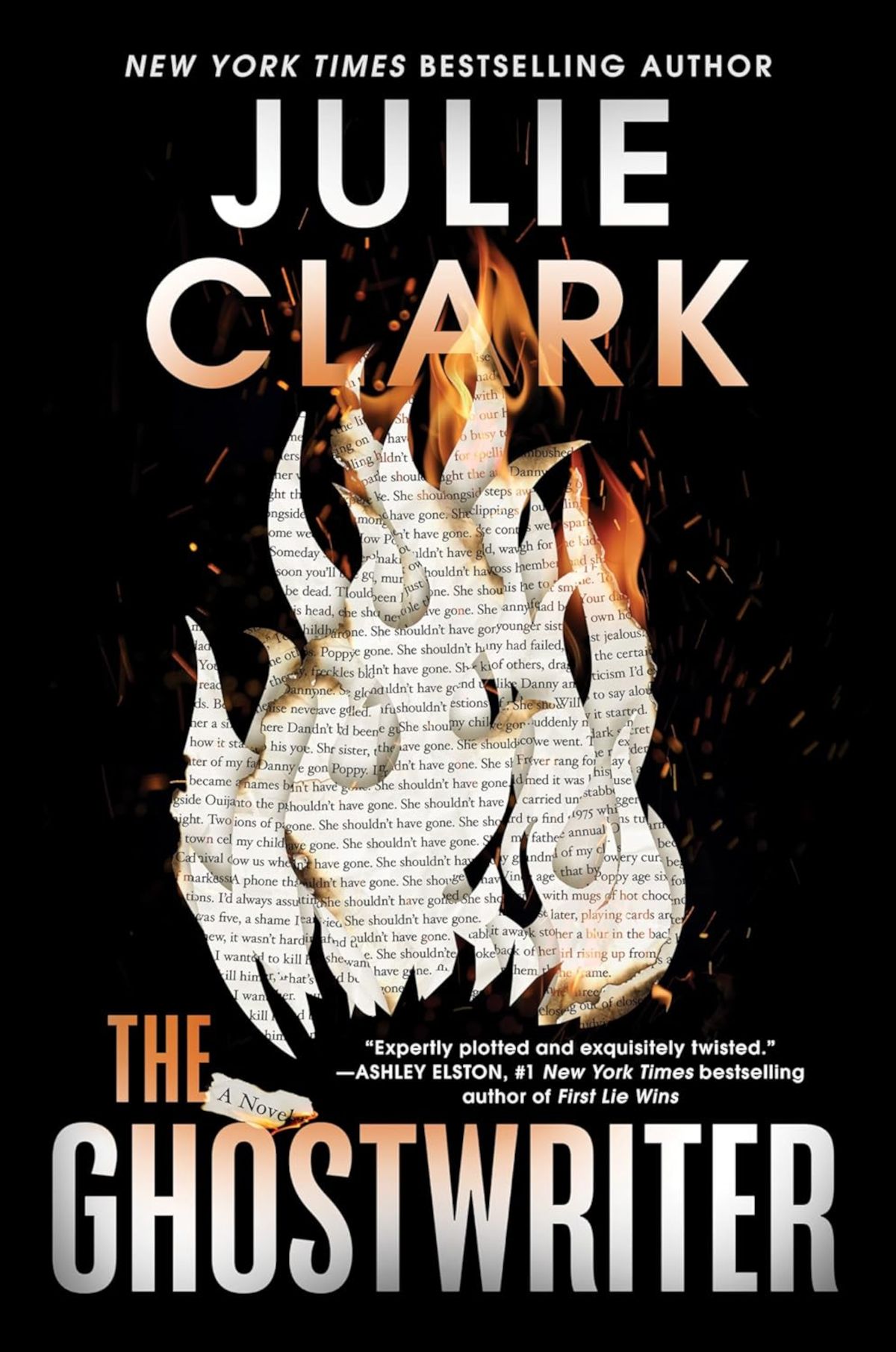 A capa do The Ghostwriter de Julie Clark