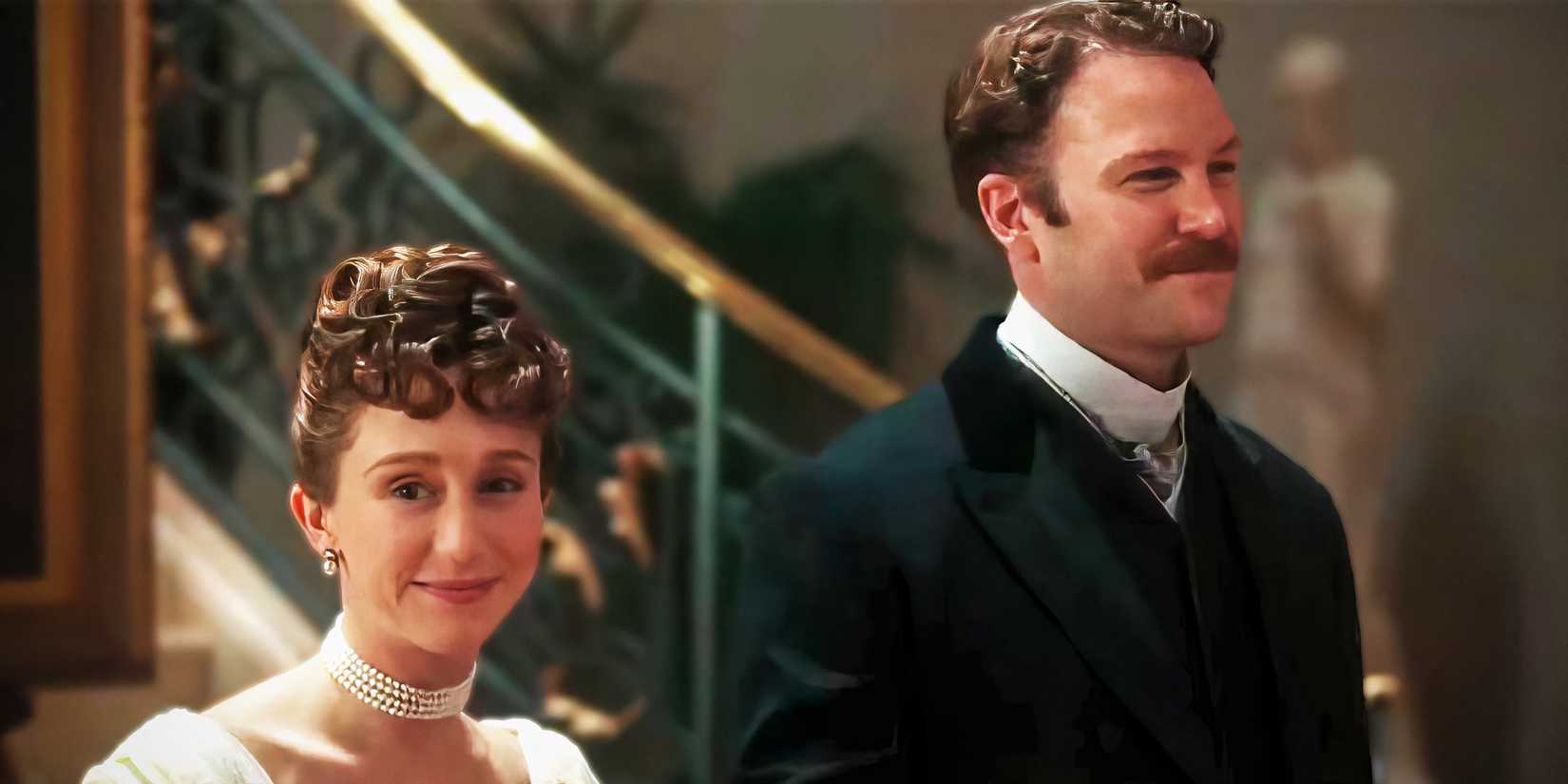 Gladys pretending to be happy with the Duke