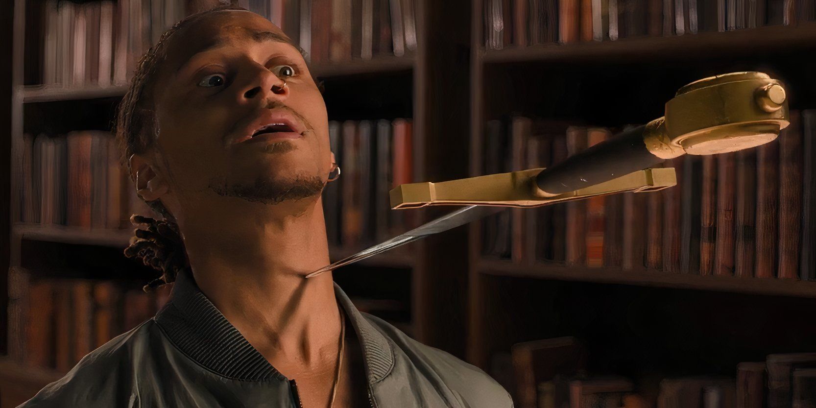 Bluey Robinson as Connor Green with Excalibur in The Librarians: The Next Chapter