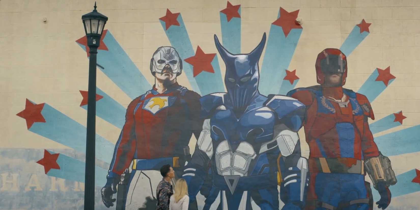 The Peacemaker family mural in Peacemaker season 2