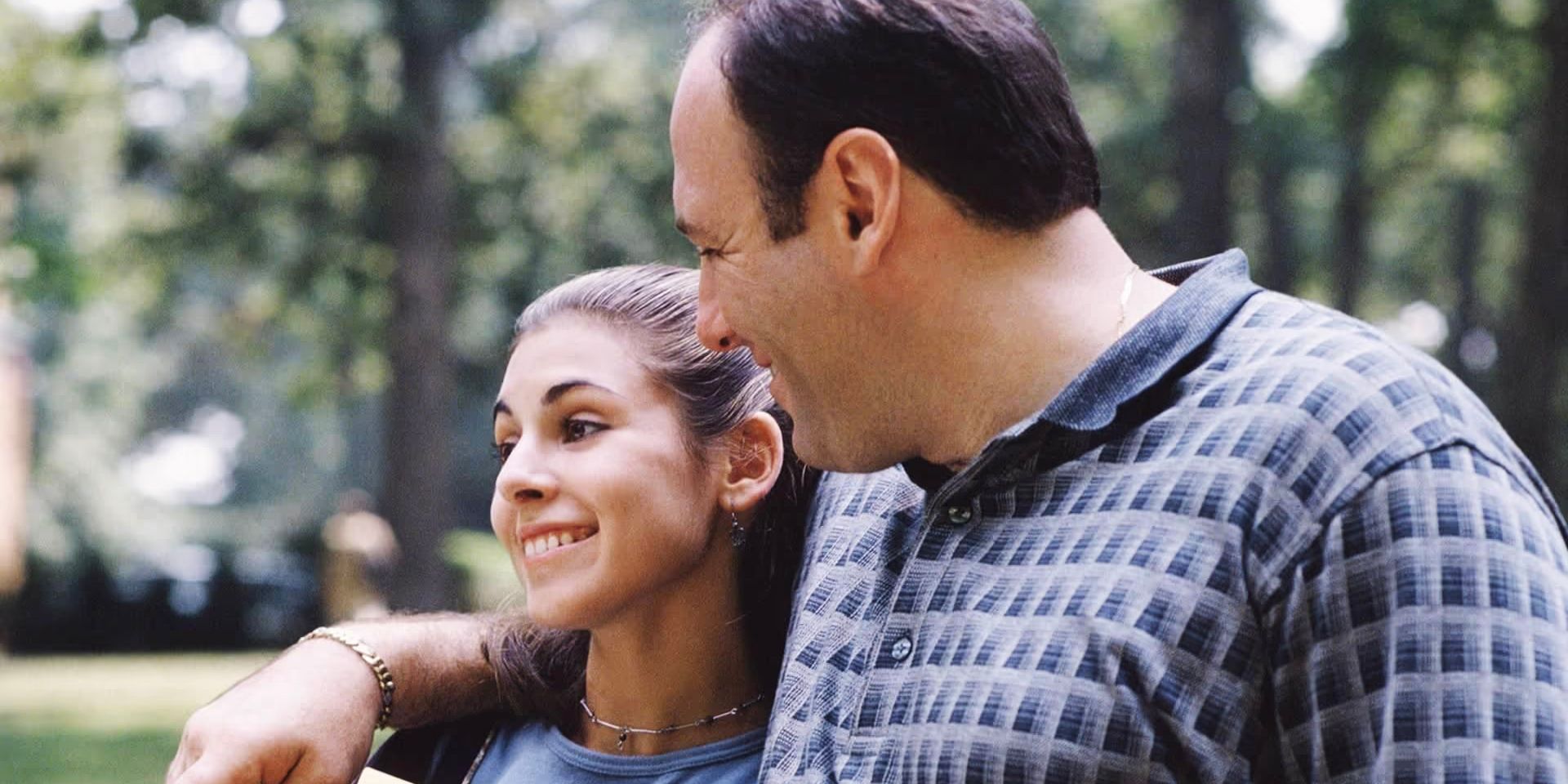 The Sopranos College Meadow and Tony smiling