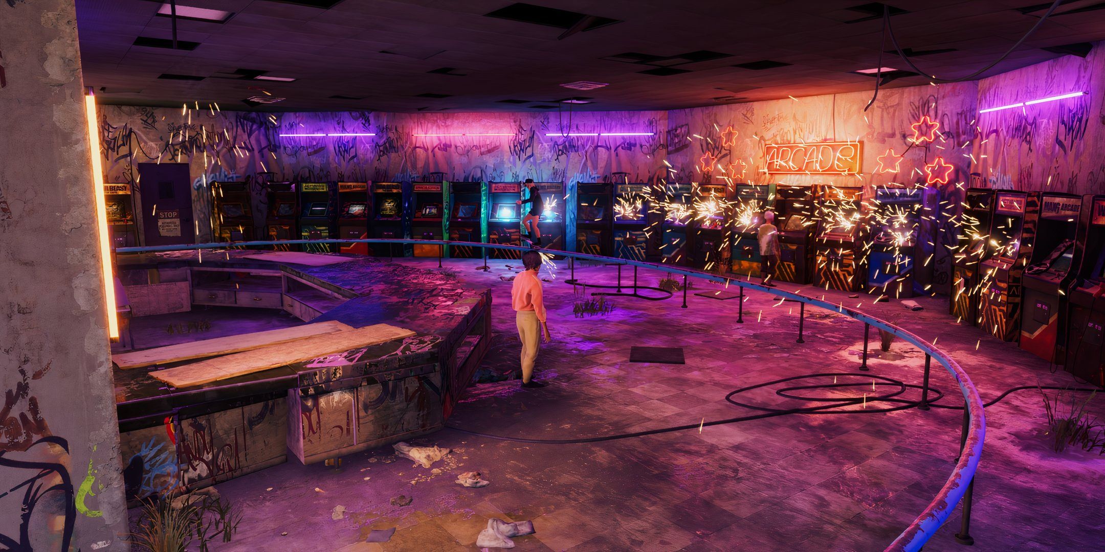 THPS 3+4 Waterpark skater in arcade