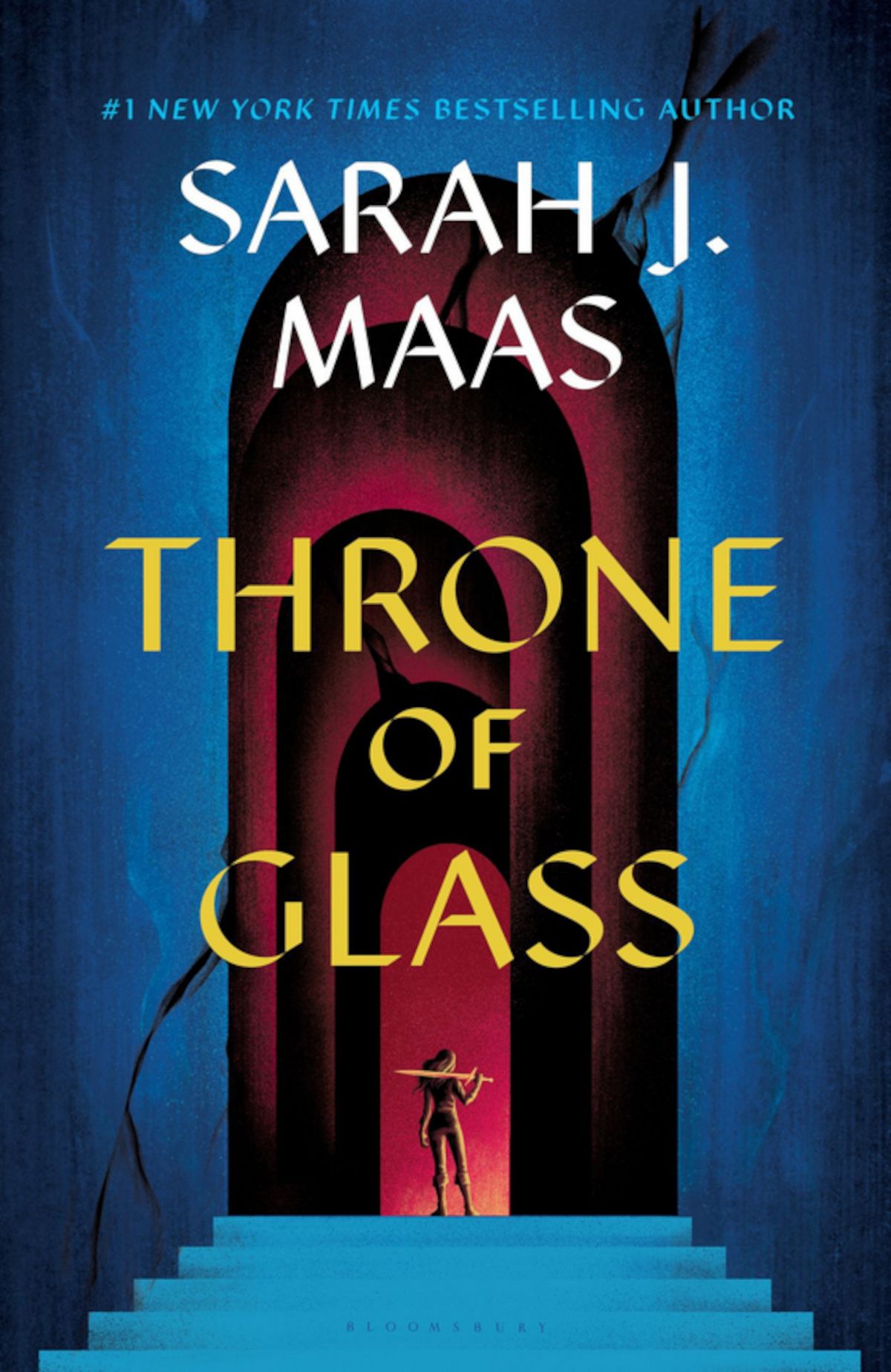 Throne of Glass cover featuring Aelin in a doorway
