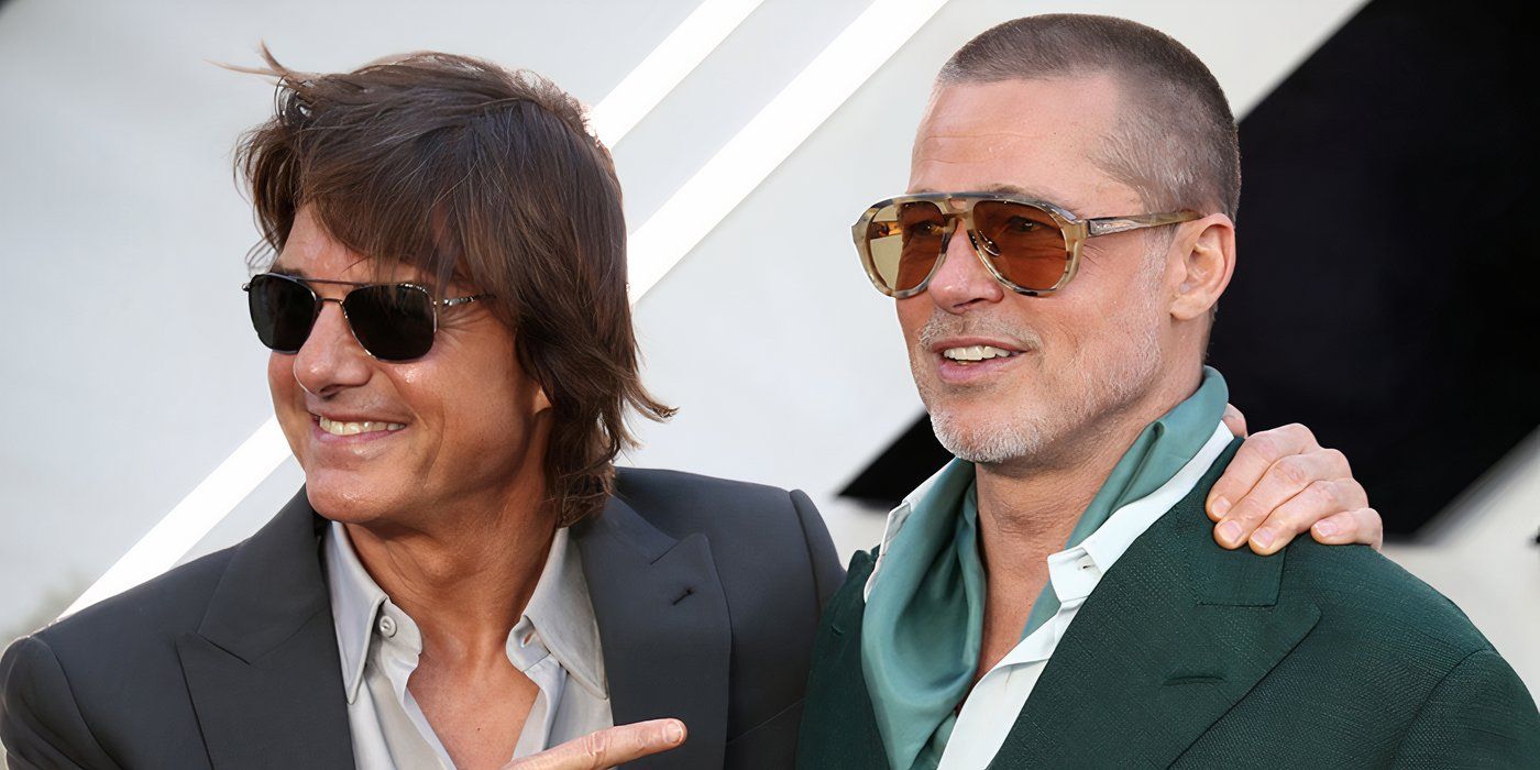 Tom Cruise and Brad Pitt at F1 The Movie's premiere