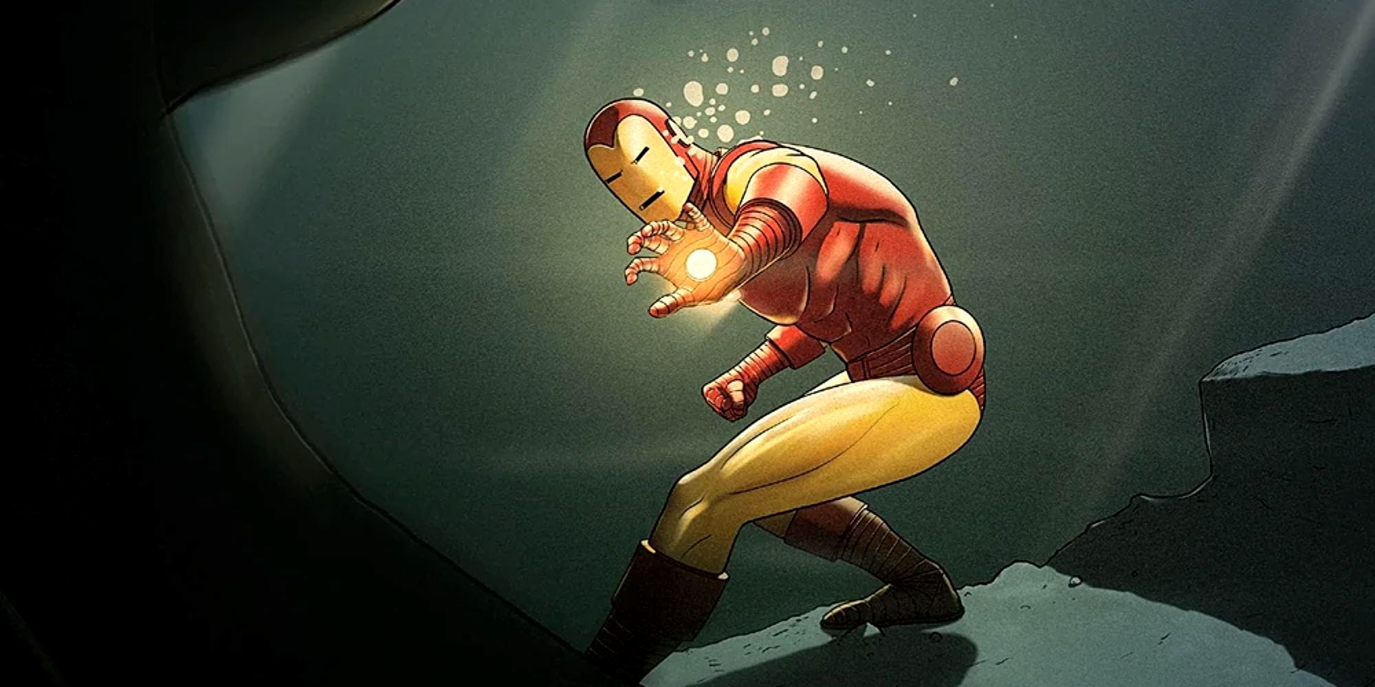 Tony Stark nelle ombre nel fumetto I Am Iron Man