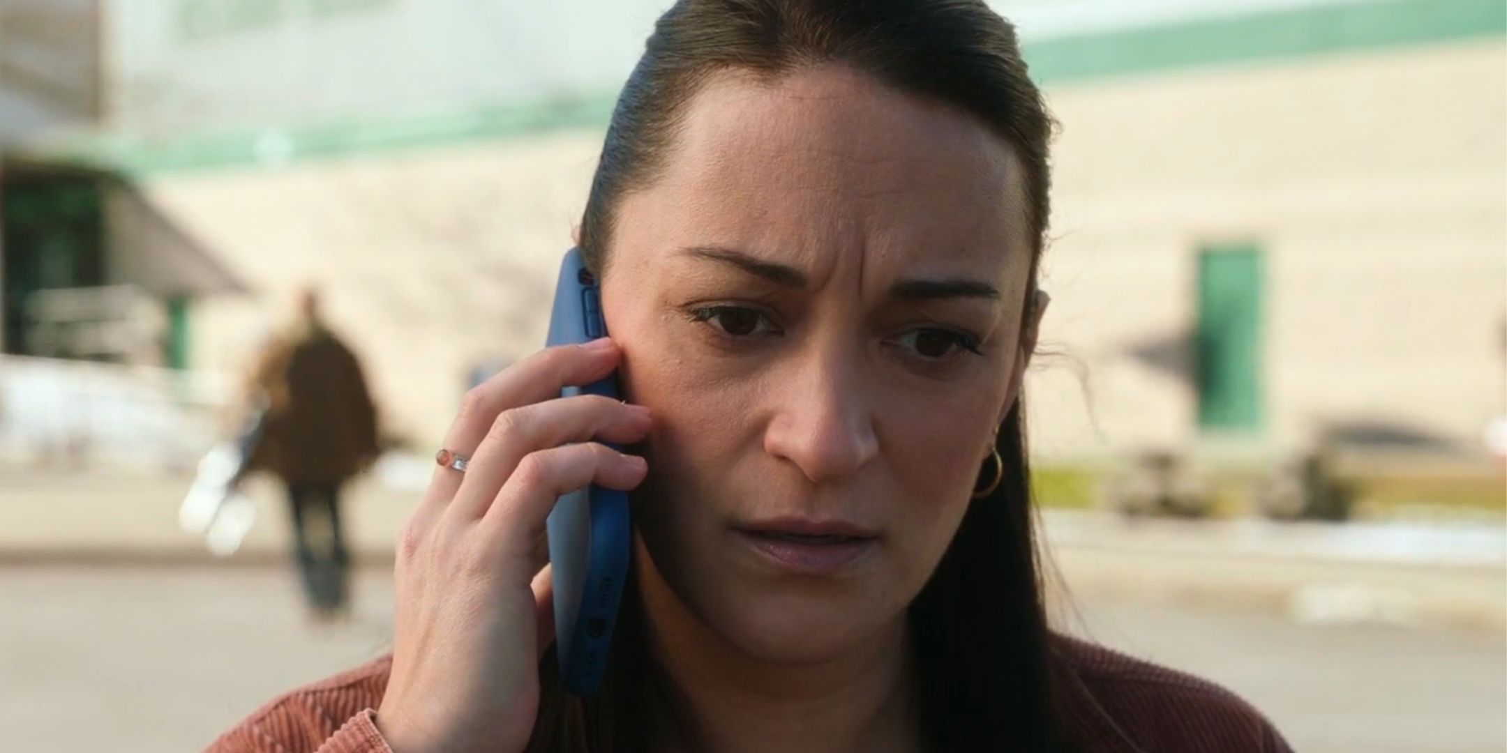 Sara Tomko on the phone as Asta Twelvetrees in Resident Alien