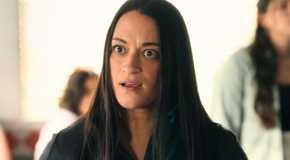 Sara Tomko looking shocked as Asta Twelvetrees in Resident Alien